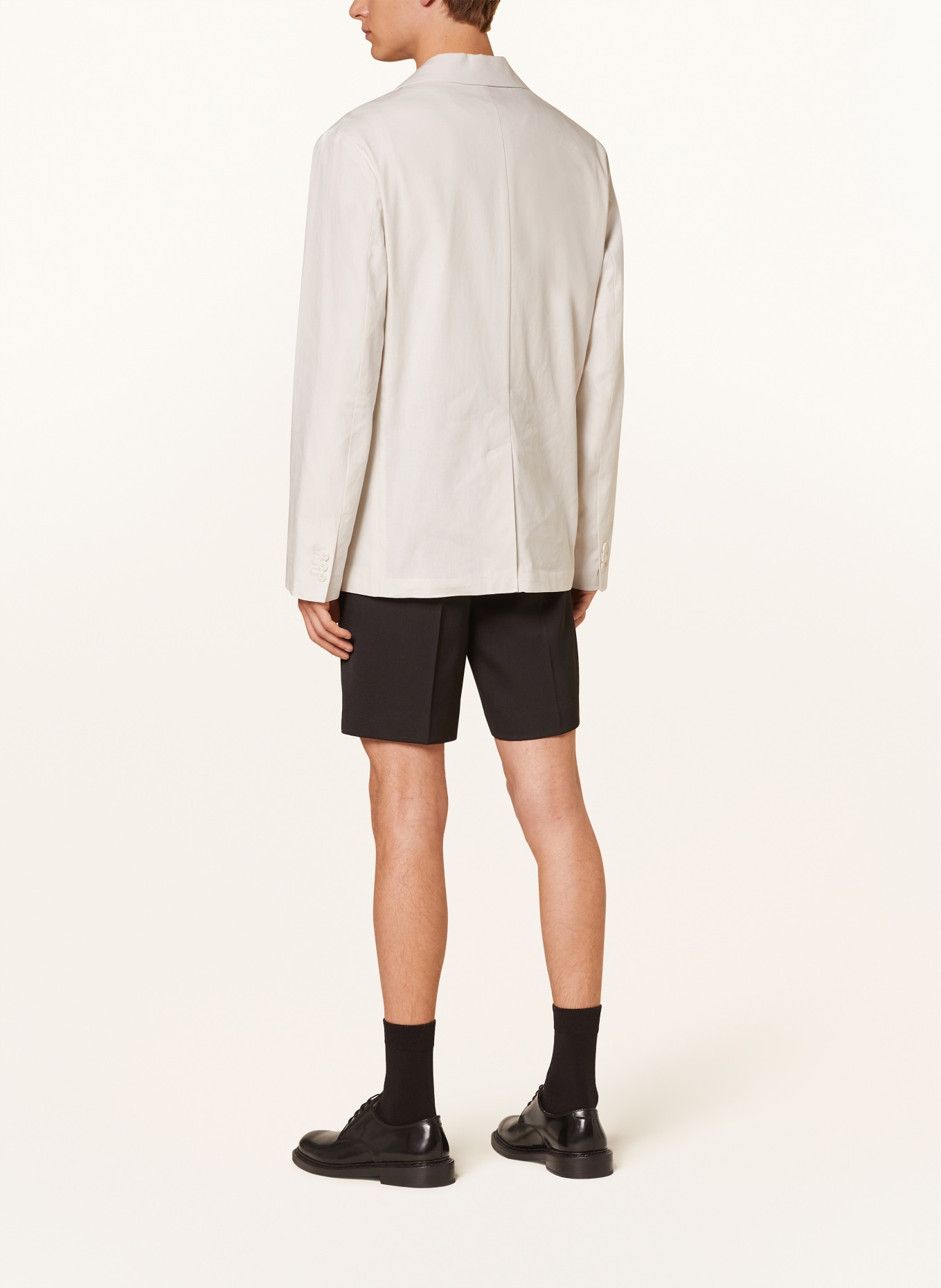 Calvin Klein Marynarka regular fit z lnem, Kolor: 0K9 White Onyx (Obrazek 3)