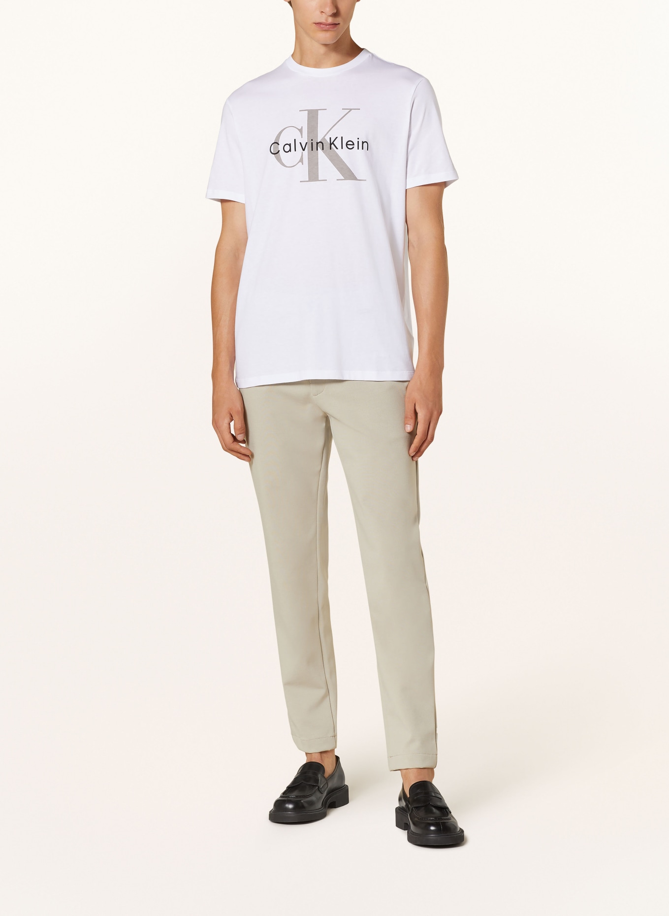 Calvin Klein T-Shirt, Farbe: WEISS/ BEIGE (Bild 2)