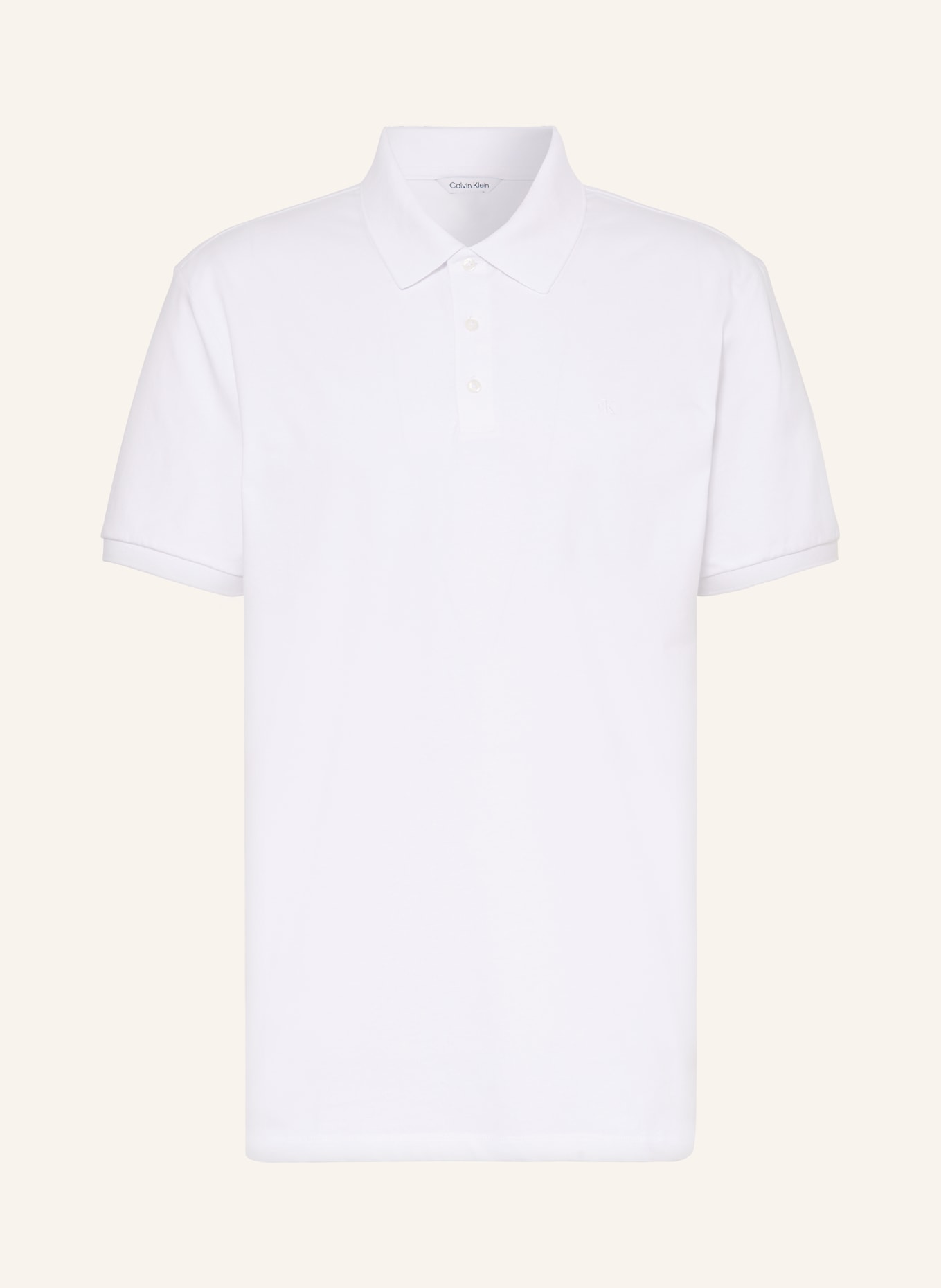 Calvin Klein Jersey-Poloshirt Classic Fit, Farbe: WEISS (Bild 1)