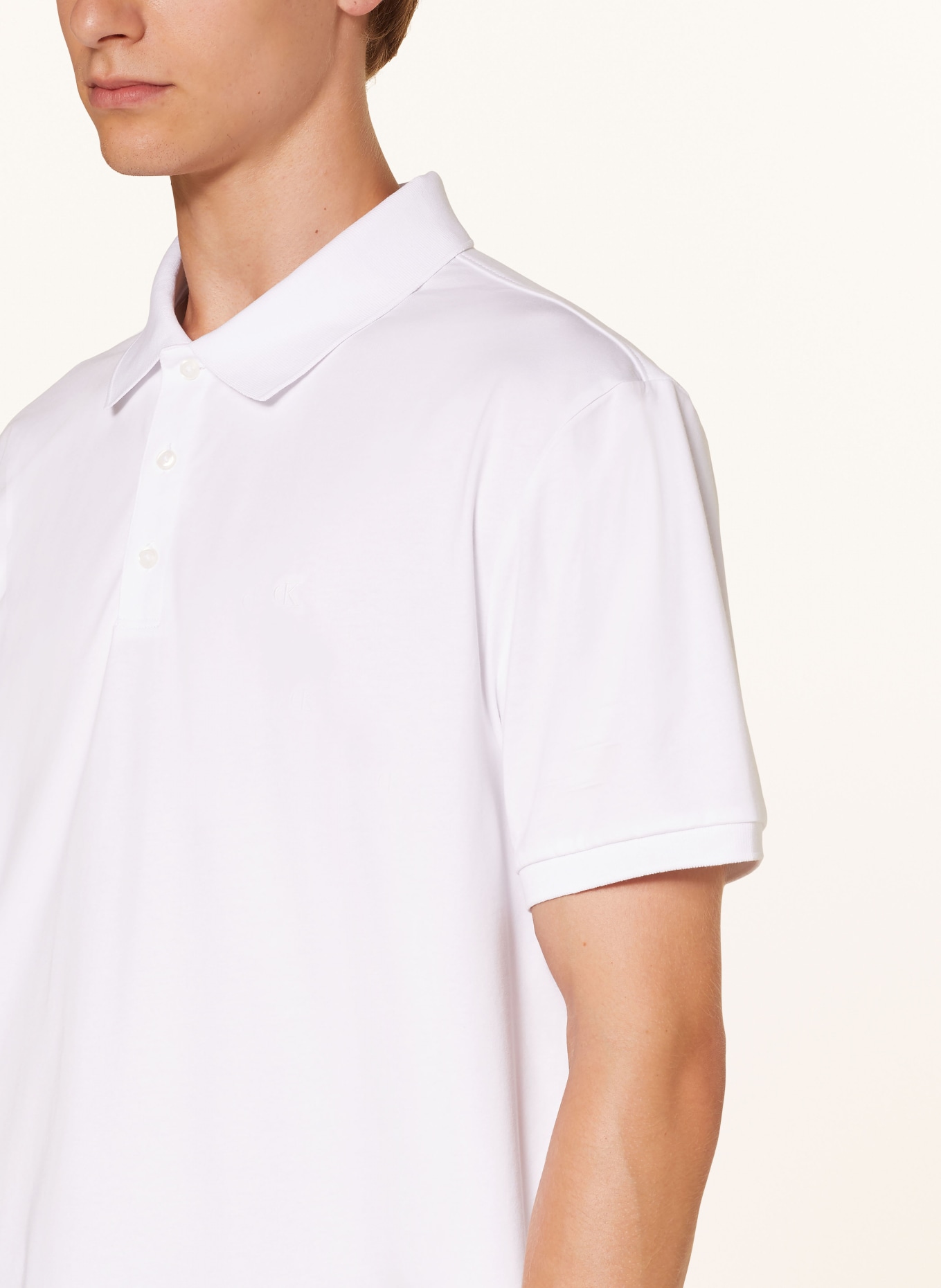 Calvin Klein Jersey-Poloshirt Classic Fit, Farbe: WEISS (Bild 4)