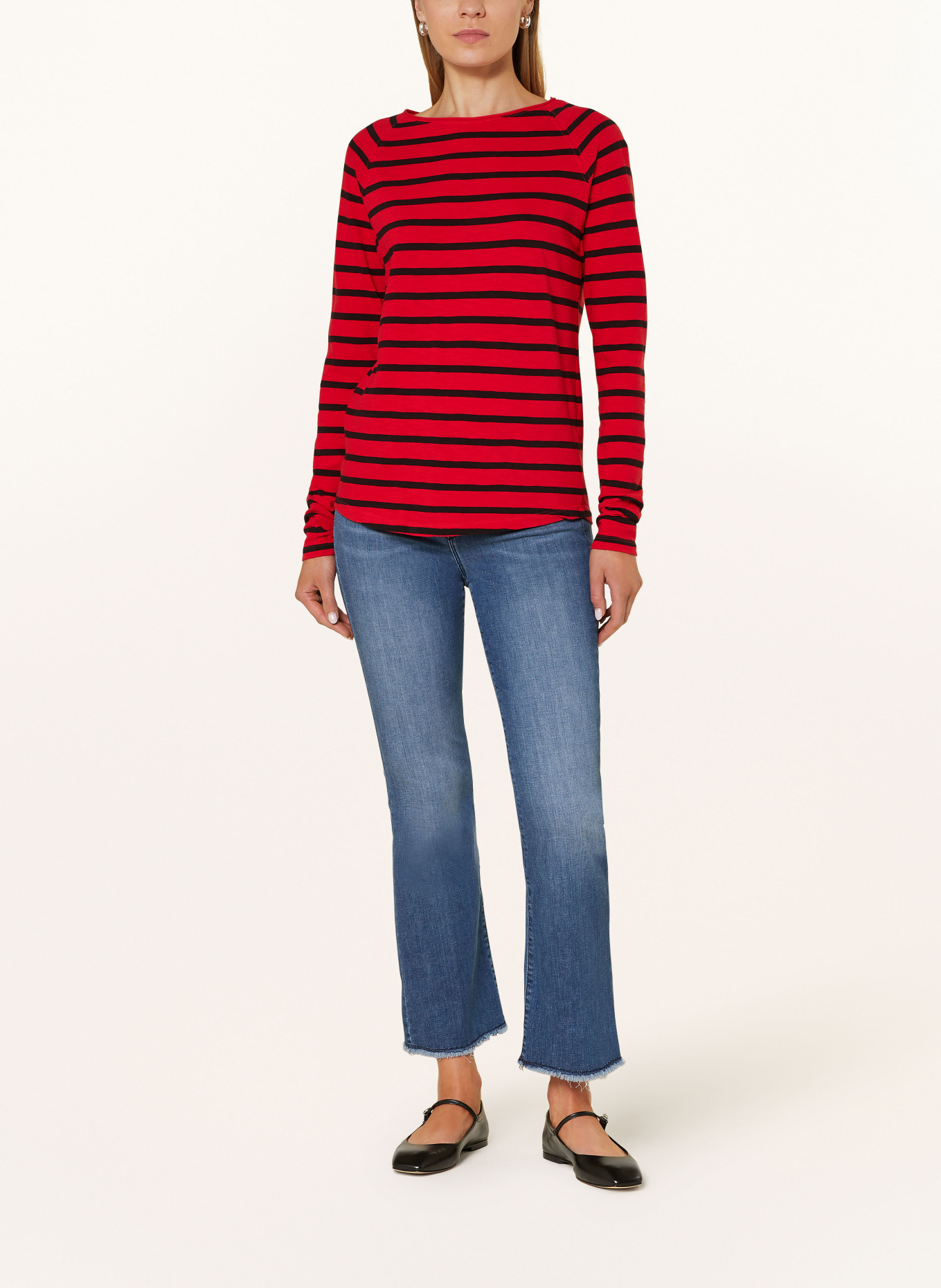 darling harbour Longsleeve: ROT / SCHWARZ