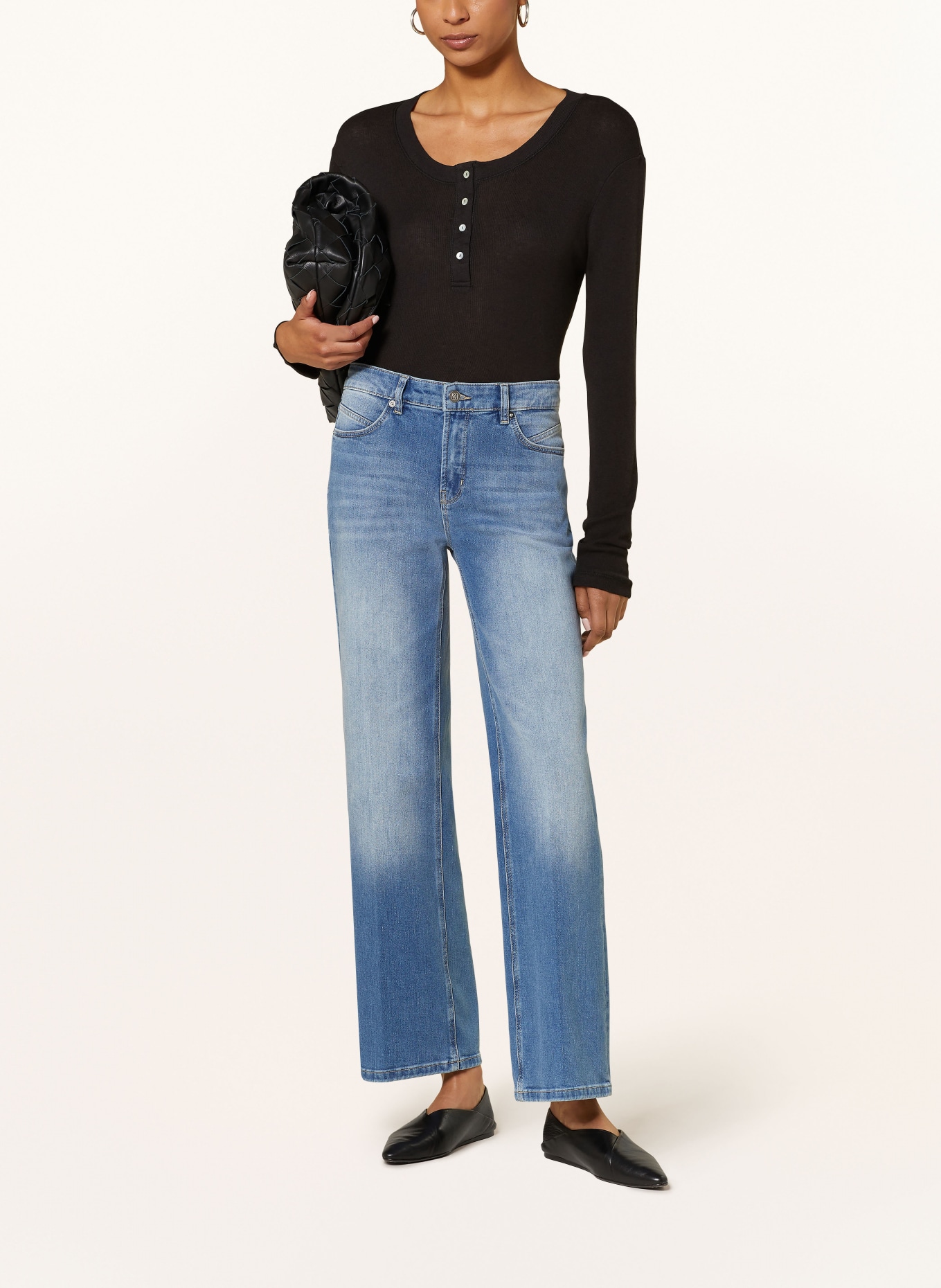 darling harbour Henley shirt: BLACK