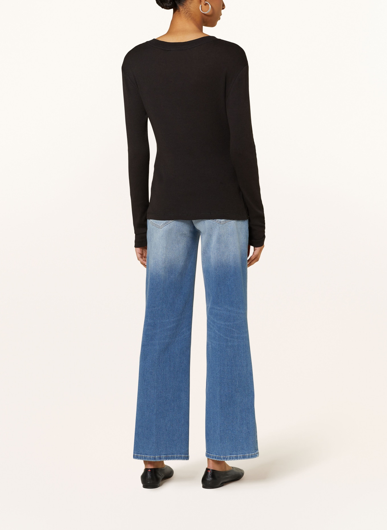 darling harbour Henley shirt: BLACK