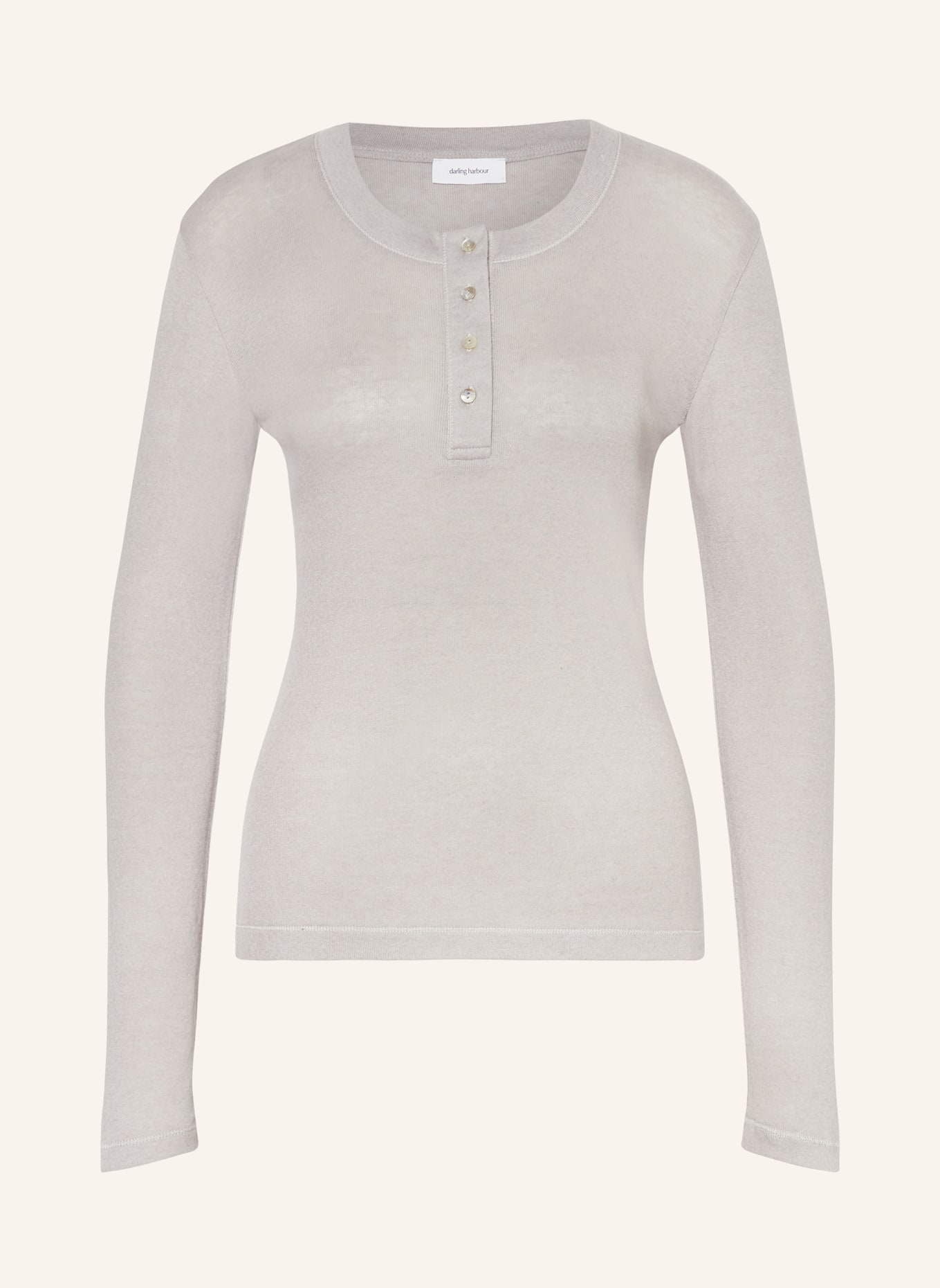 darling harbour Henley shirt: GRAU MELANGE