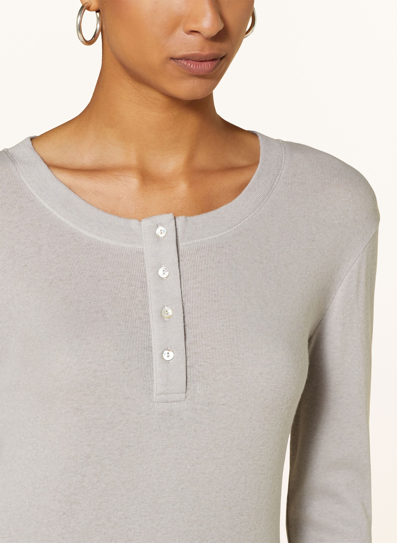 darling harbour Henley shirt: GRAU MELANGE