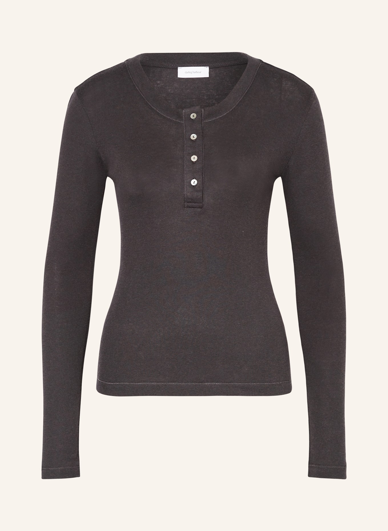 darling harbour Henley-Shirt: ANTHRAZIT MELANGE