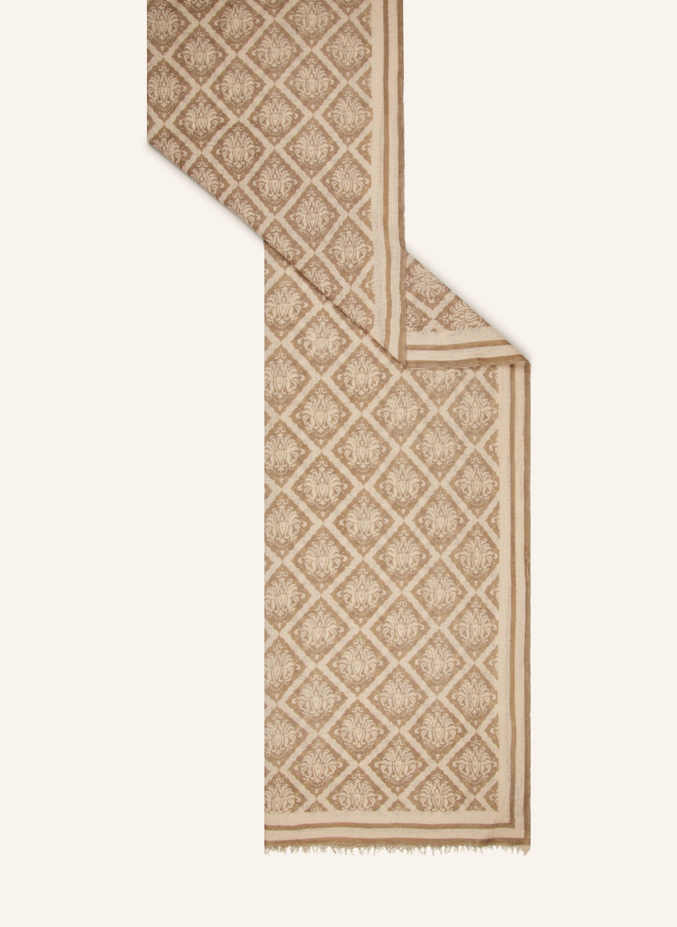 Mouleta Cashmere scarf, Color: BEIGE/ CREAM (Image 2)