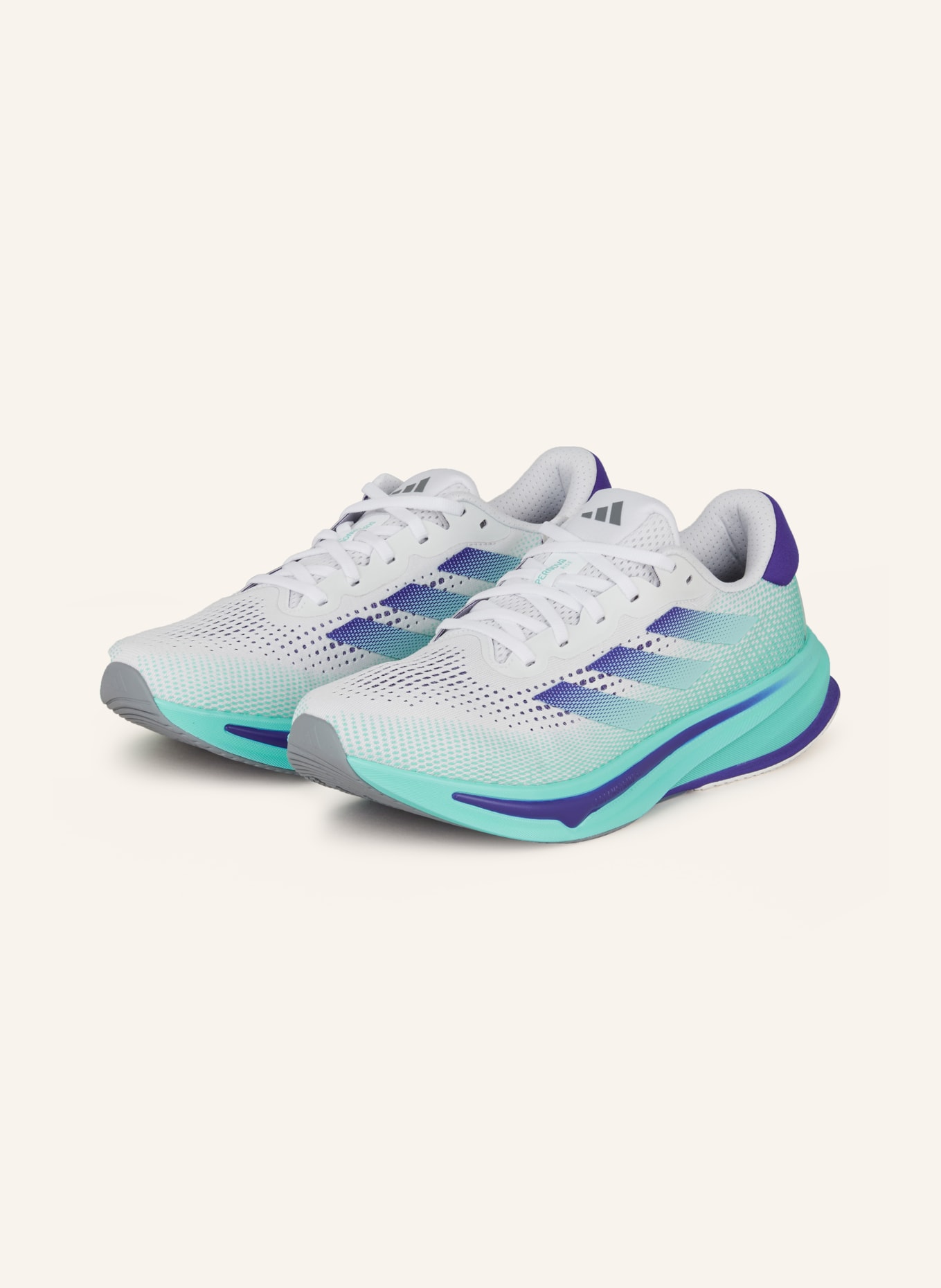 adidas Laufschuhe SUPERNOVA RISE, Farbe: WEISS/ TÜRKIS/ BLAU (Bild 1)