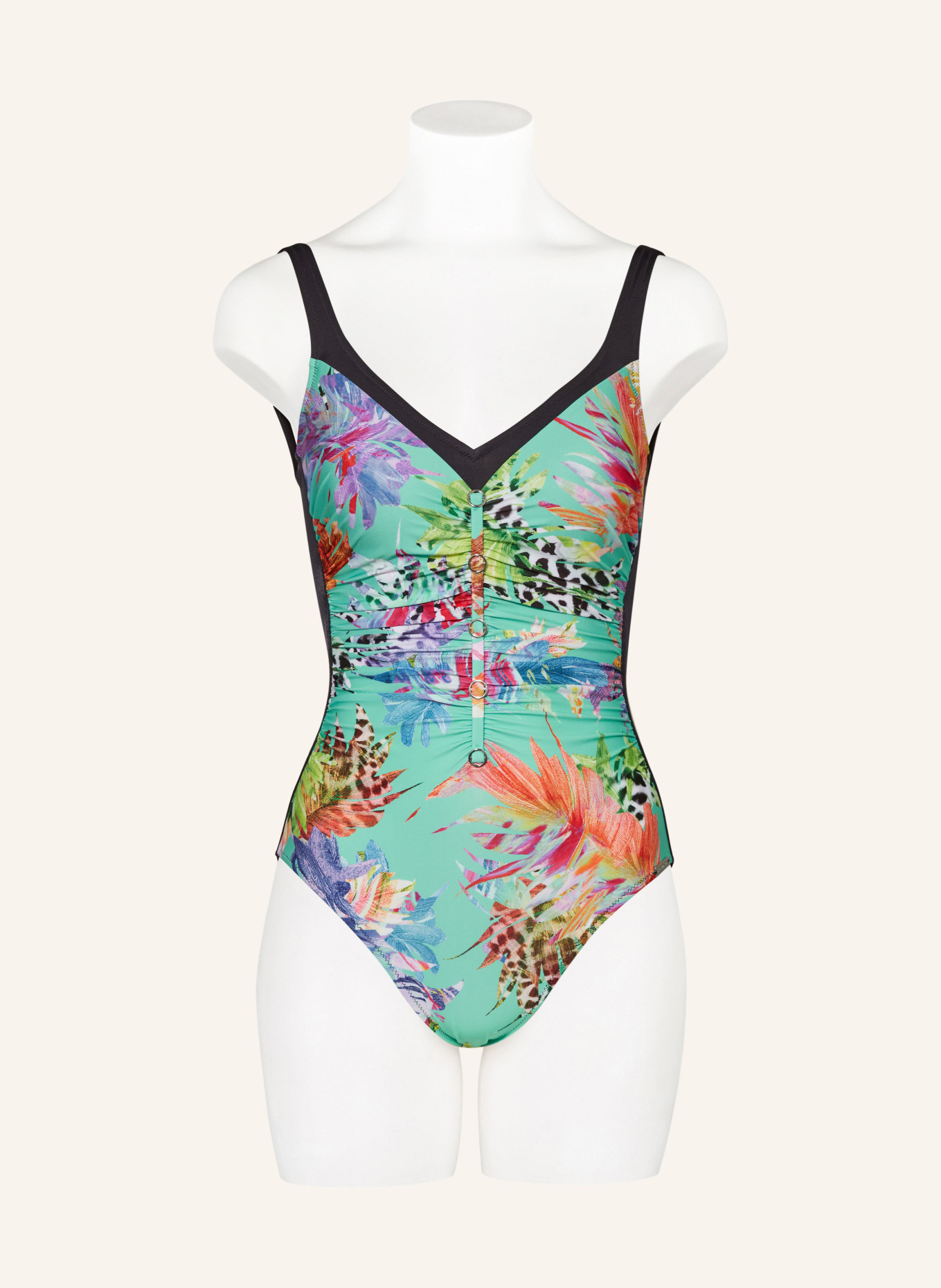 Charmline Shape-Badeanzug AQUARIUS FANTASY, Farbe: SCHWARZ/ MINT/ HELLBLAU (Bild 2)