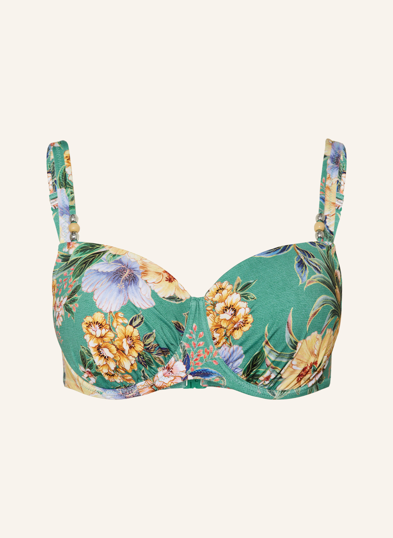 Lidea Bügel-Bikini-Top PINEAPPLE SEA mit Schmuckperlen: GRÜN / GELB