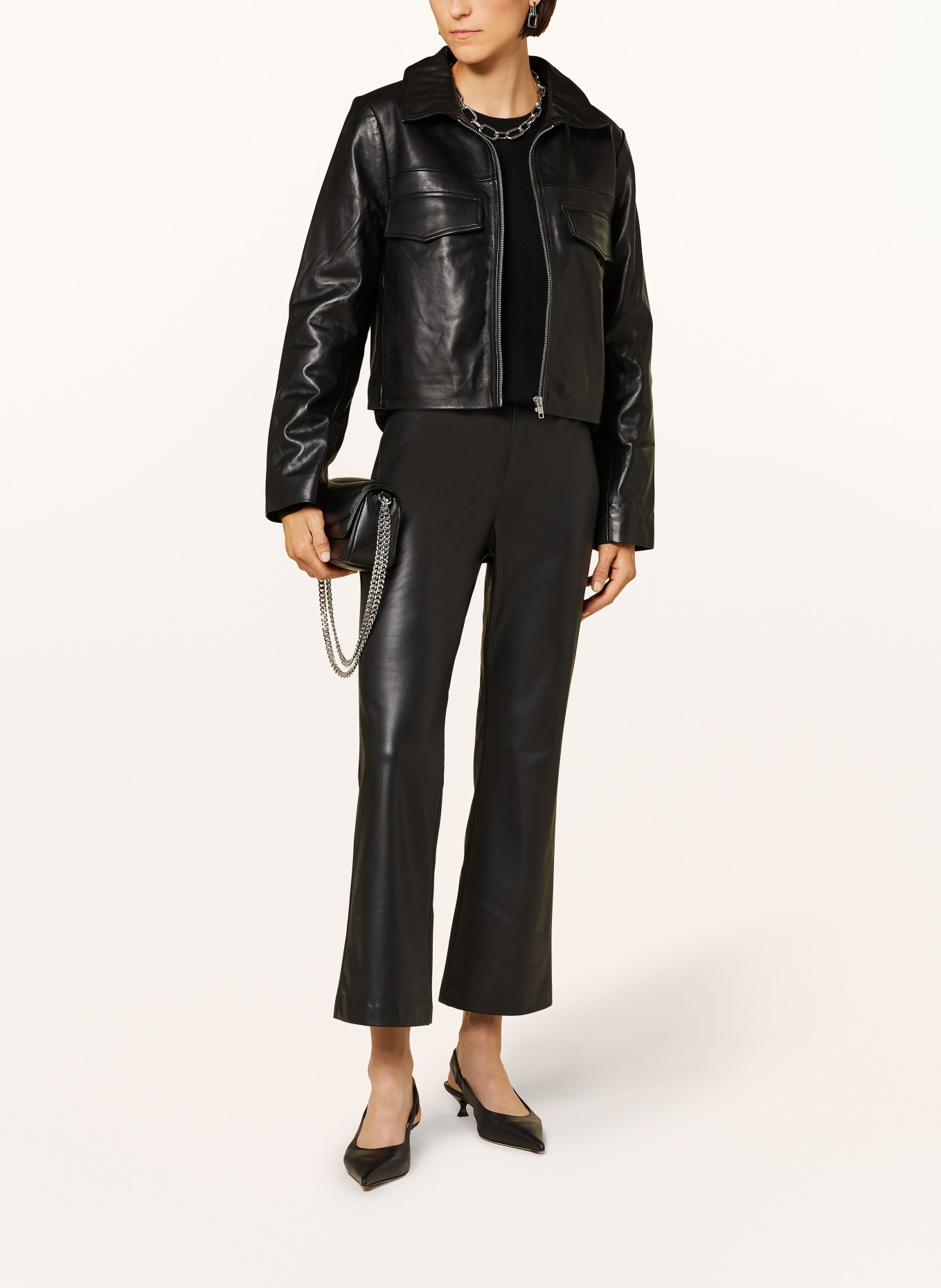 Part Two Leather jacket LOREA, Color: BLACK (Image 2)
