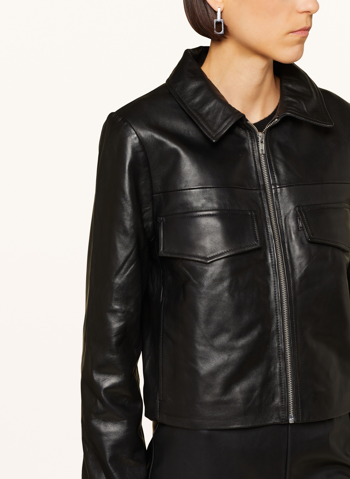 Part Two Leather jacket LOREA, Color: BLACK (Image 4)