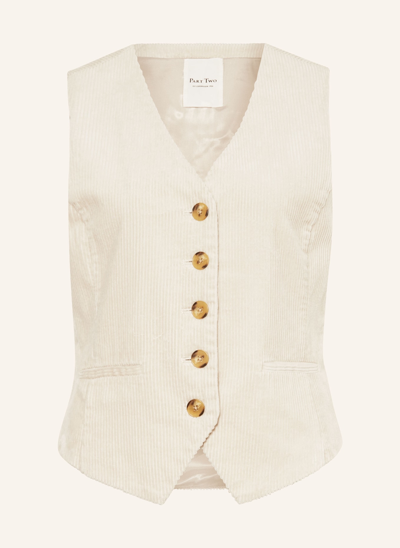 Part Two Blazer vest LINKA in corduroy, Color: BEIGE (Image 1)