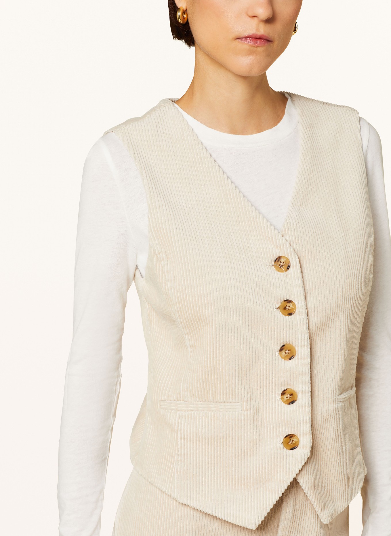 Part Two Blazer vest LINKA in corduroy, Color: BEIGE (Image 4)