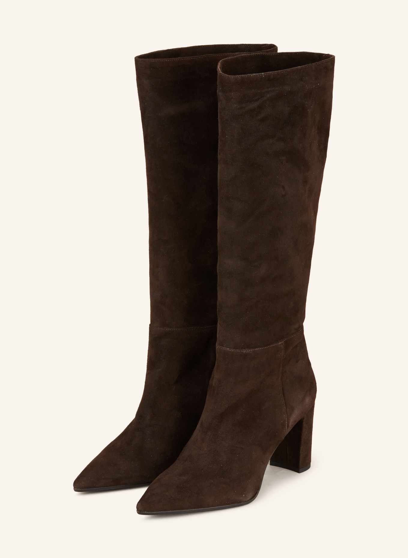 Dark Brown Braune Stiefel GefÃ¼ttert Stiefel Velour Braun THEA