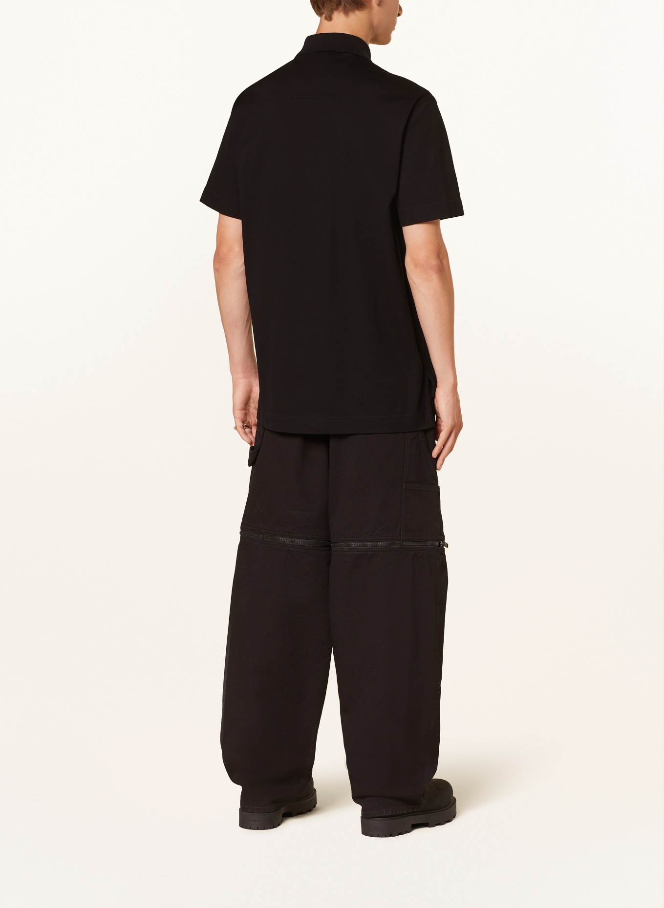 GIVENCHY Piqué-Poloshirt: SCHWARZ