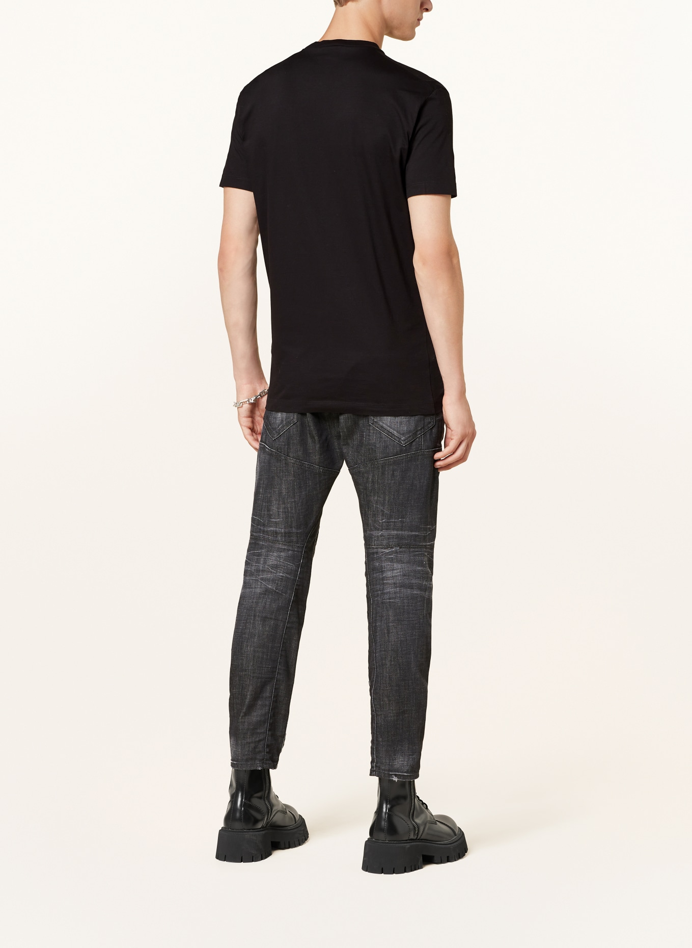 DSQUARED2 T-Shirt: SCHWARZ / ROT