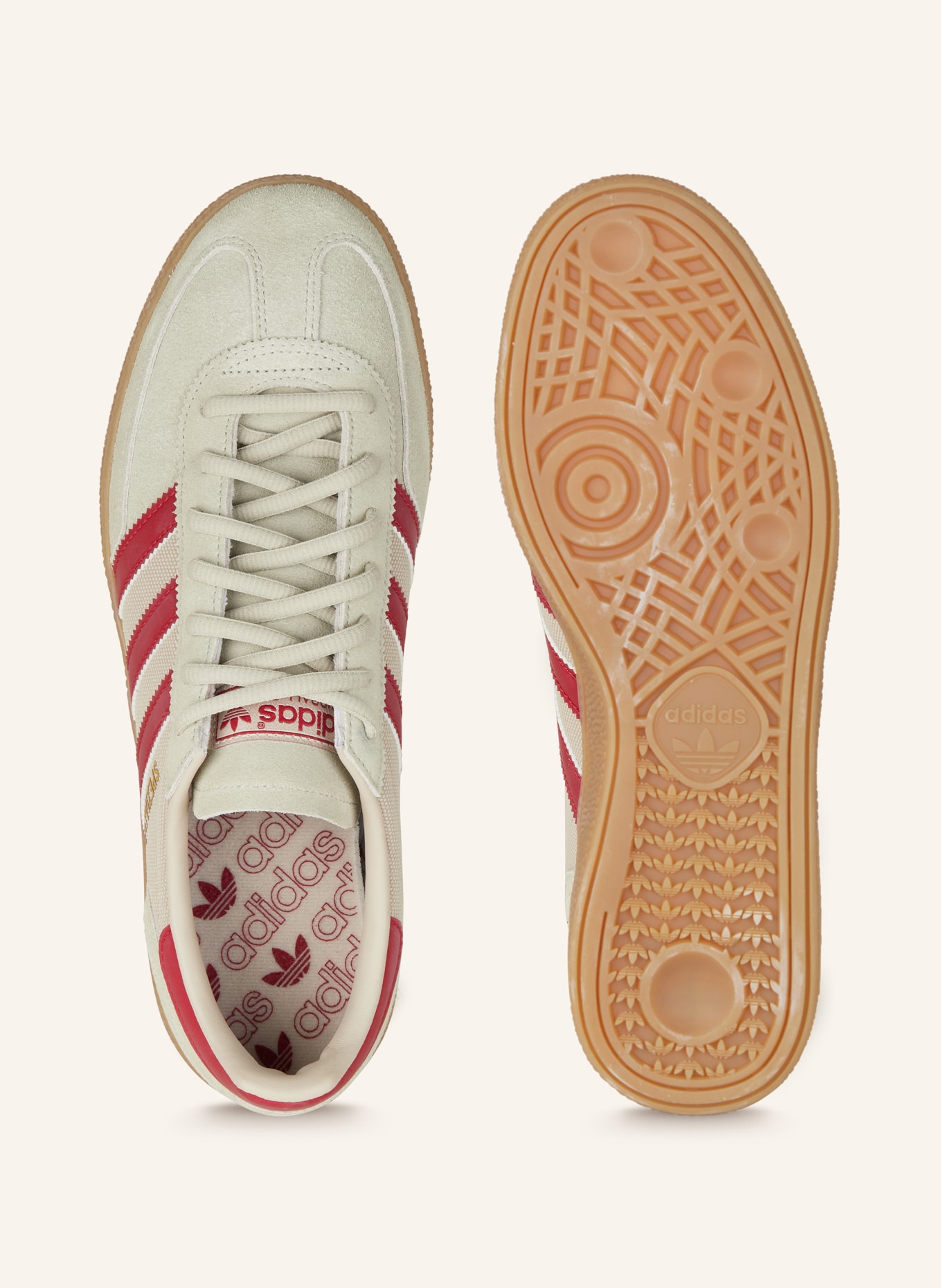 adidas Originals Sneakersy HANDBALL SPEZIAL: JASNOCZARY / CIEMNOCZERWONY