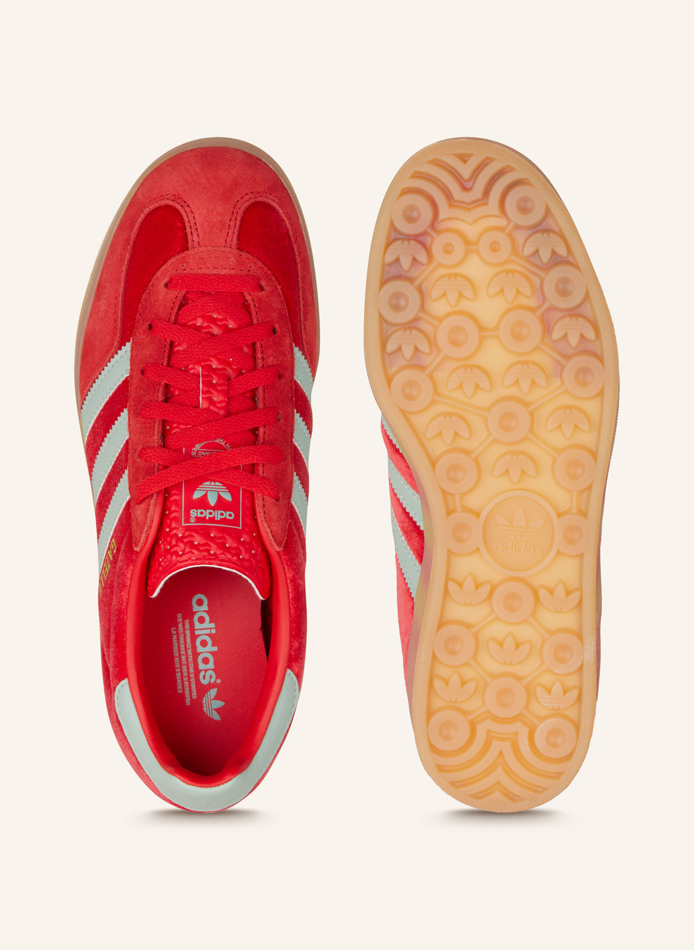 Adidas originals gazelle indoor trainer active red / footwear white 2025