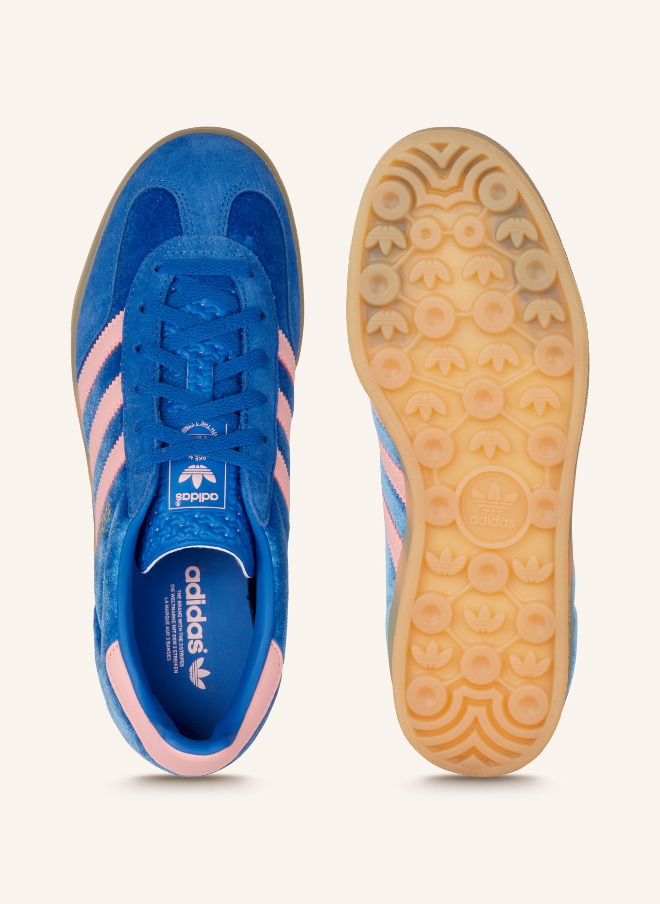 adidas Originals Baskets GAZELLE INDOOR: BLEU / SAUMON