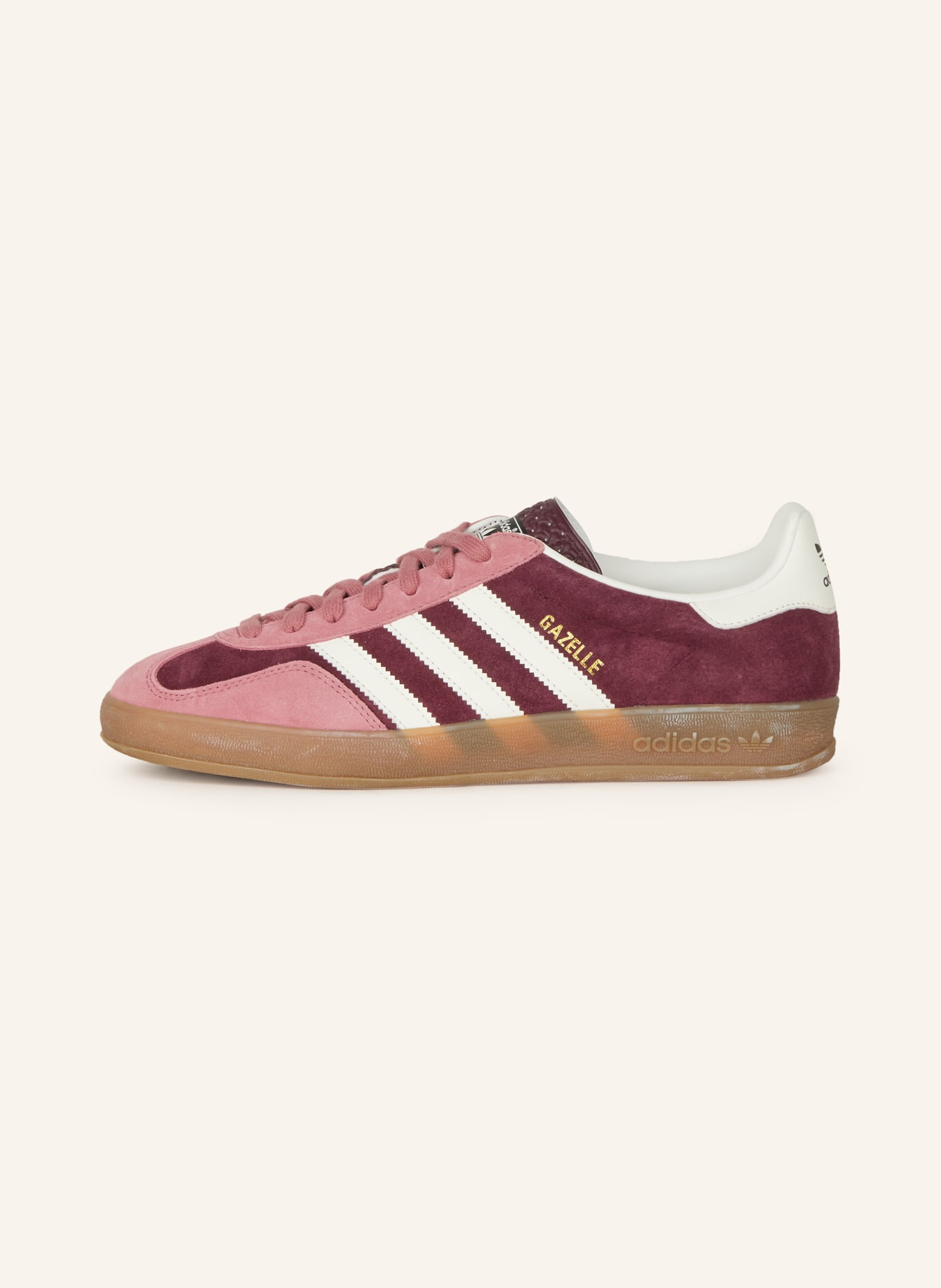 Adidas originals gazelle pink suede gum sole trainers cheap