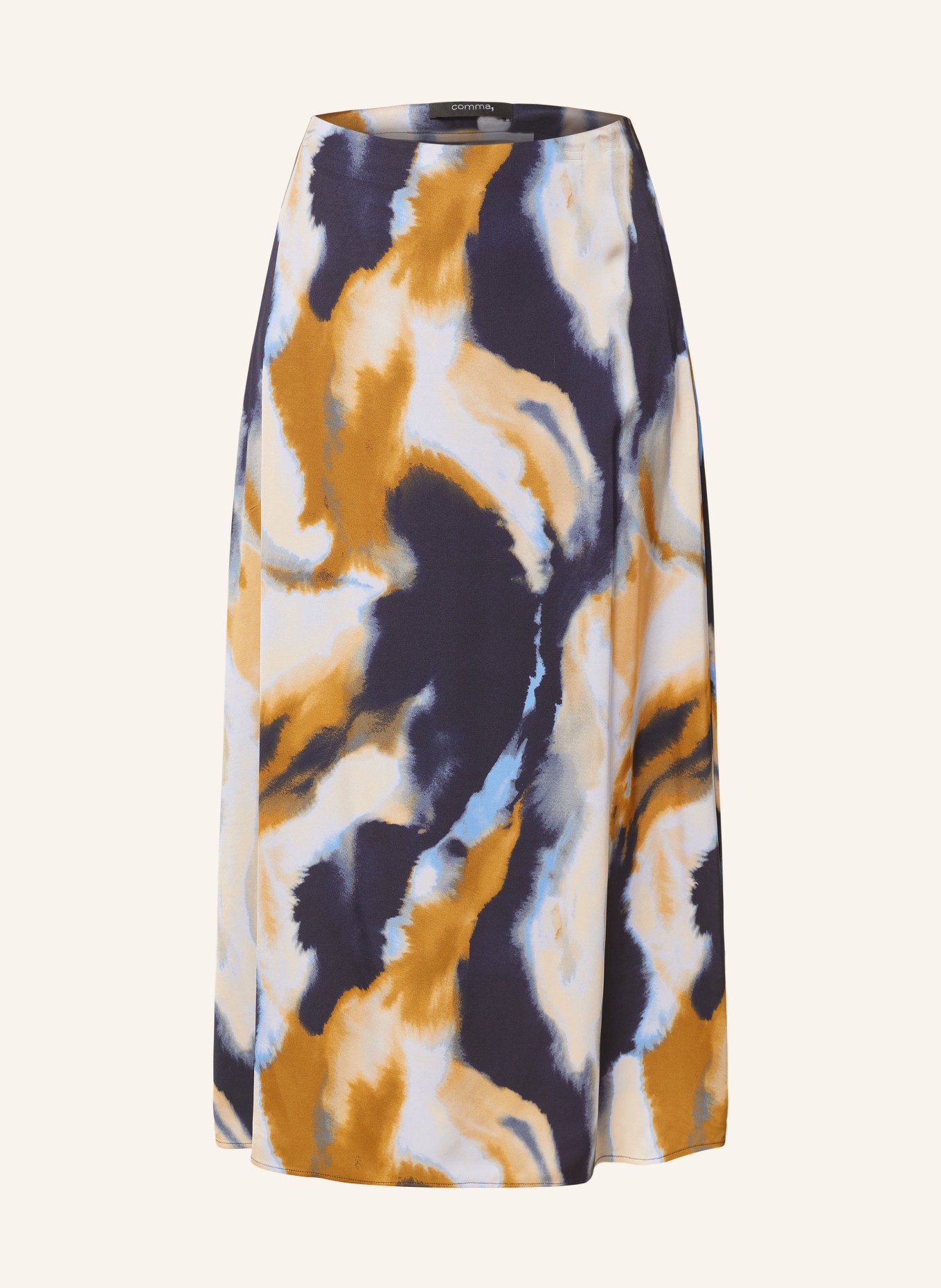 comma jupe en satin: BLEU FONCÉ / JAUNE FONCÉ / BLEU CLAIR