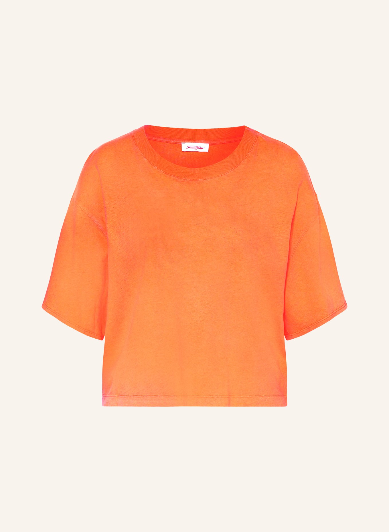 American Vintage Cropped-Shirt mit Leinen, Farbe: NEONORANGE (Bild 1)