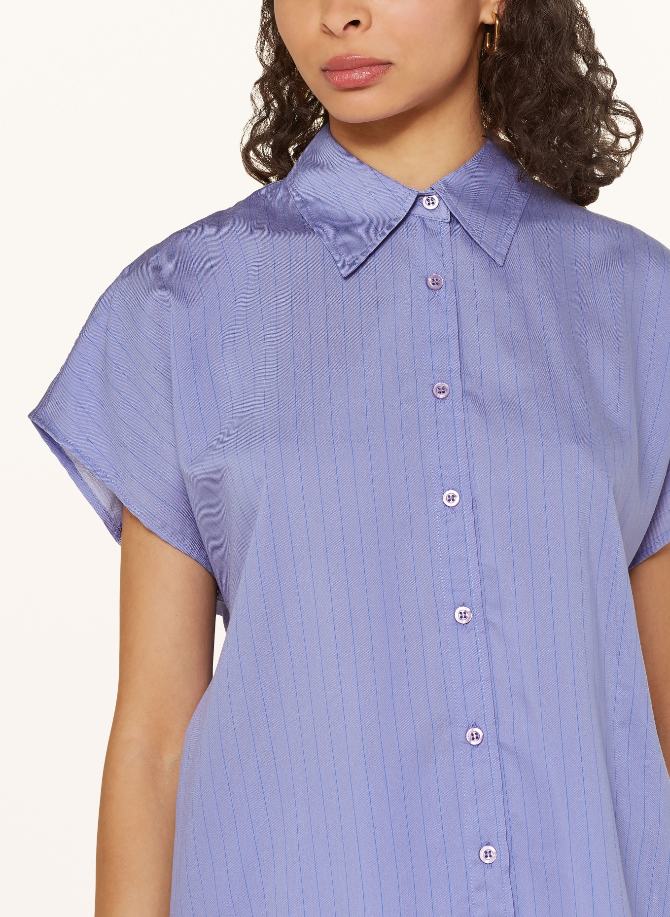 American Vintage Shirt blouse OKYROW, Color: PURPLE/ BLUE (Image 4)