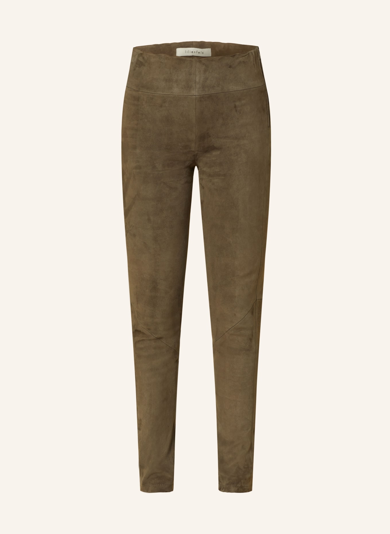 lilienfels Leather leggings, Color: KHAKI (Image 1)