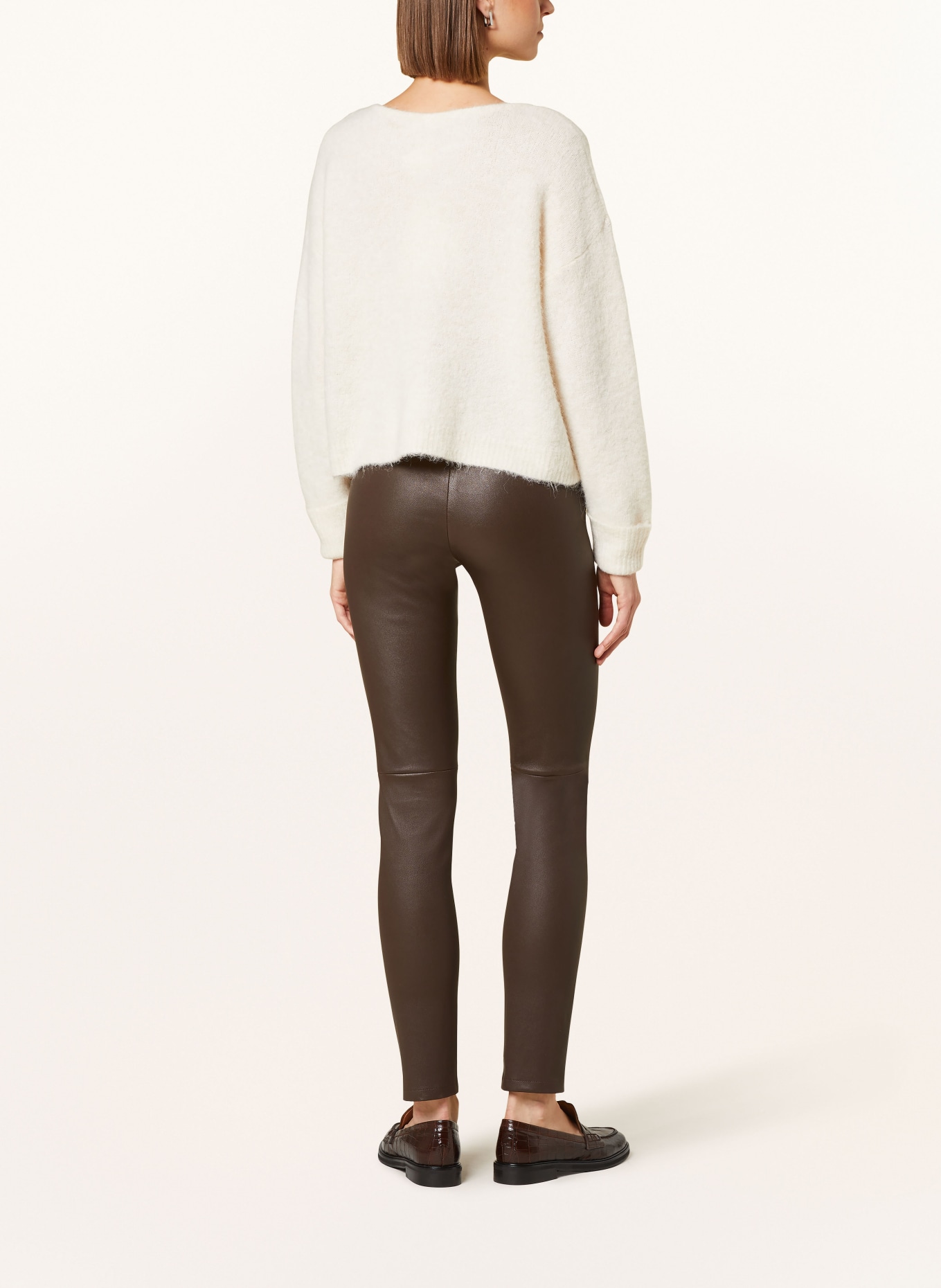 lilienfels Leather Leggings, Color: DARK BROWN (Image 3)