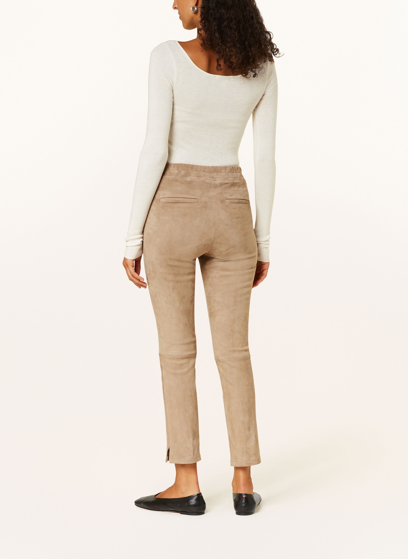 lilienfels Leather trousers, Color: TAUPE (Image 3)