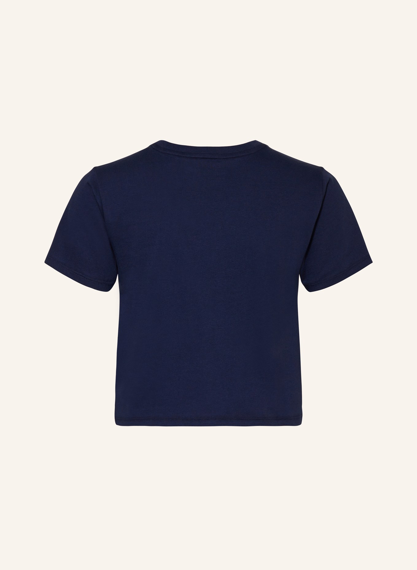 POLO RALPH LAUREN Cropped-Shirt, Farbe: DUNKELBLAU/ WEISS (Bild 2)