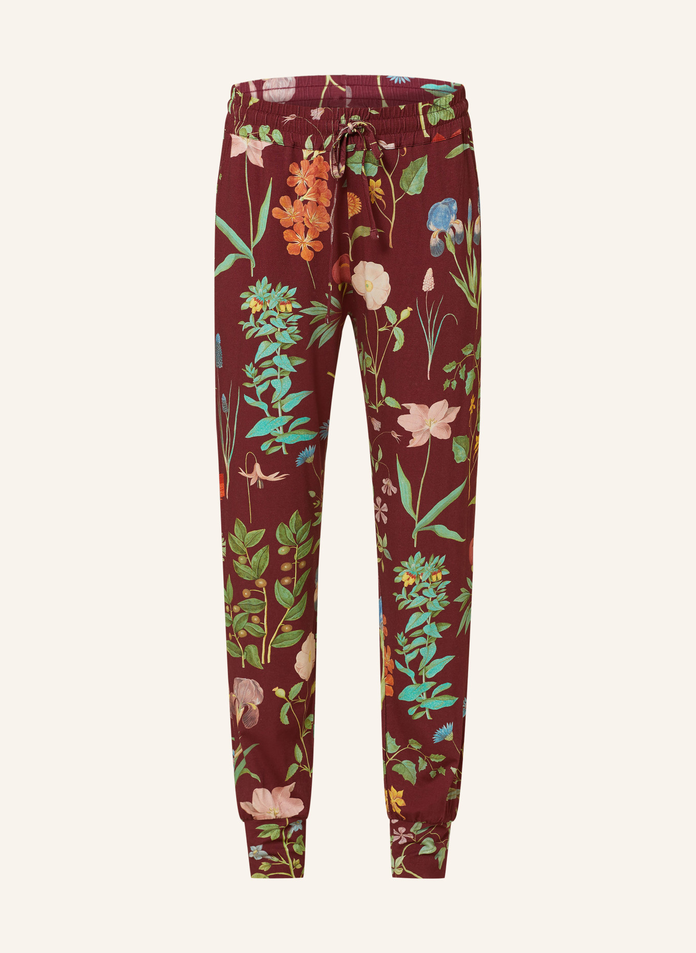 ESSENZA Pajama pants JULES MARIGOLD, Color: DARK RED/ GREEN/ BLUE (Image 1)