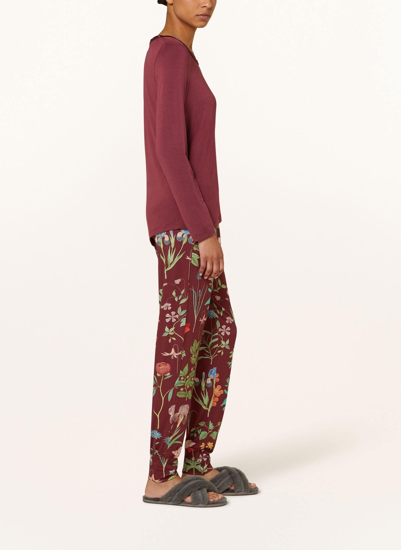 ESSENZA Pajama pants JULES MARIGOLD, Color: DARK RED/ GREEN/ BLUE (Image 4)