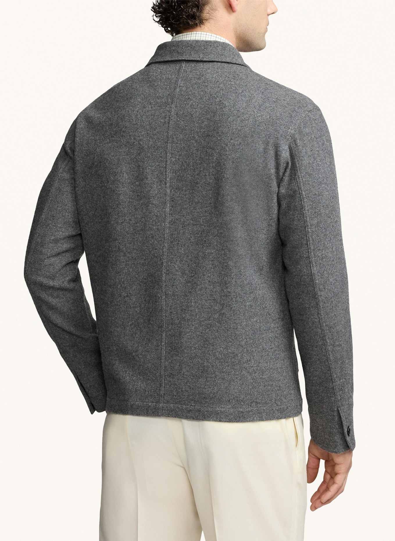 RALPH LAUREN PURPLE LABEL Overshirt, Color: GRAY (Image 3)