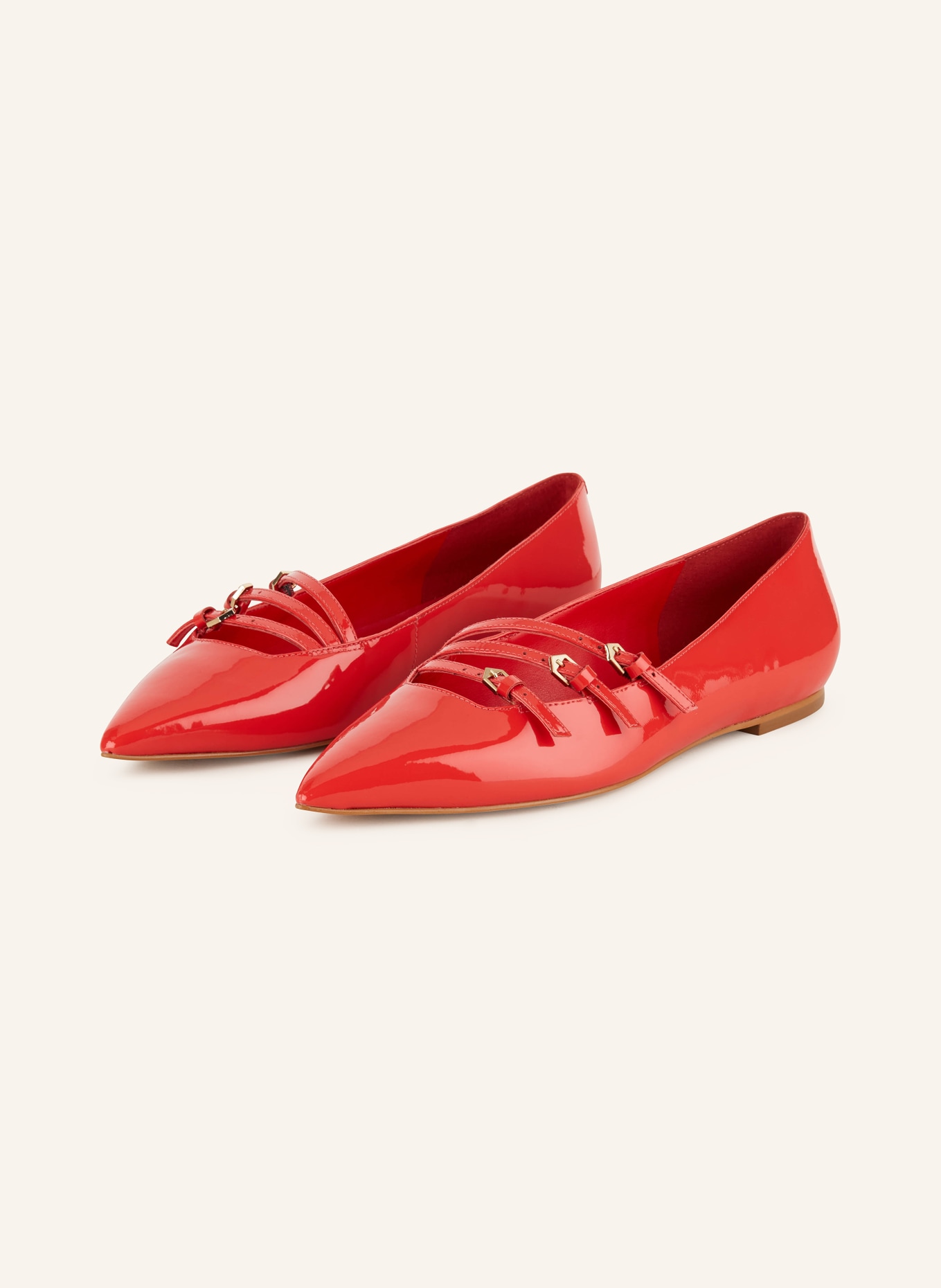 CARRANO Mary Jane ballet flats, Color: RED (Image 1)