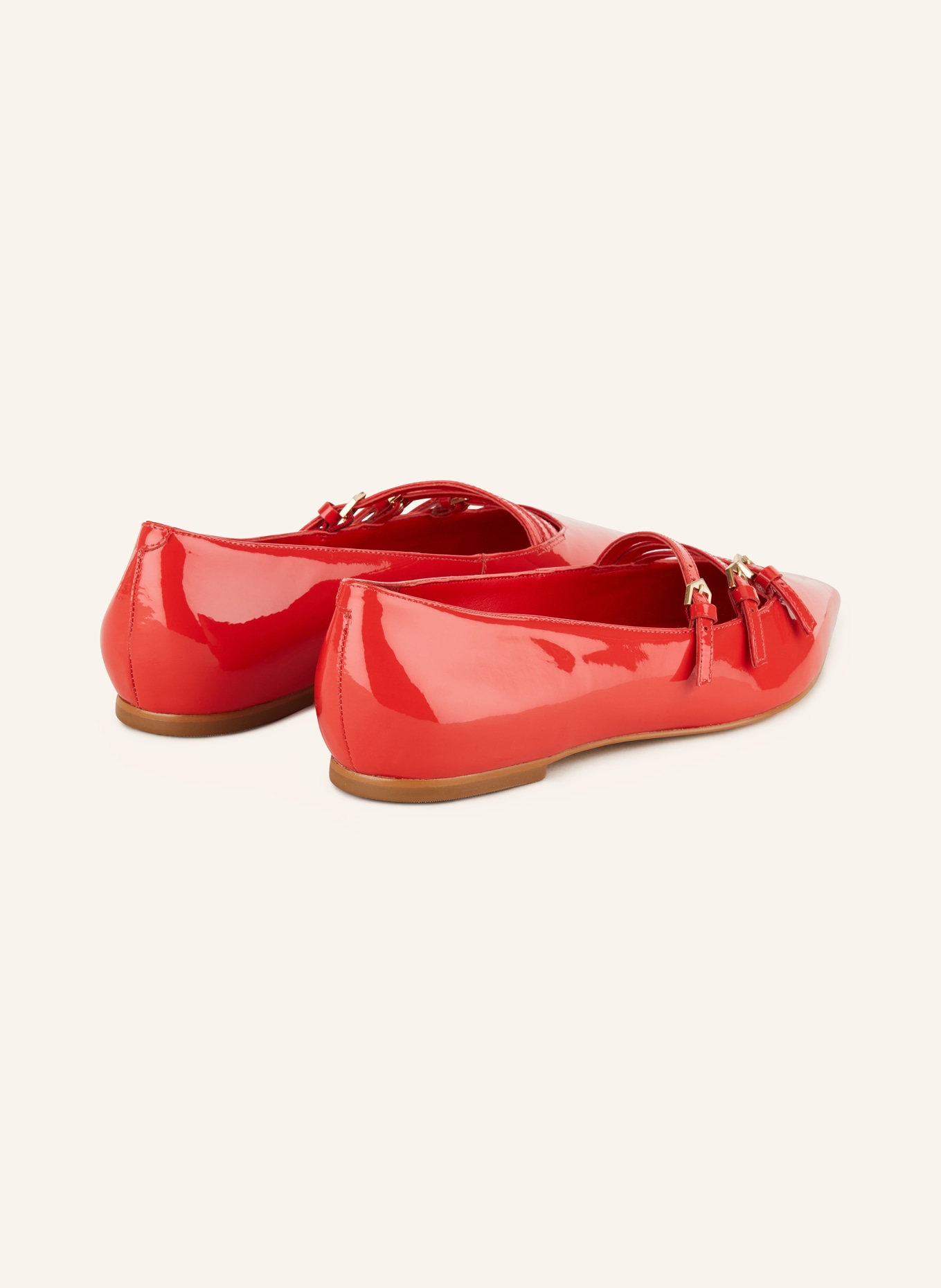 CARRANO Mary Jane ballet flats, Color: RED (Image 2)