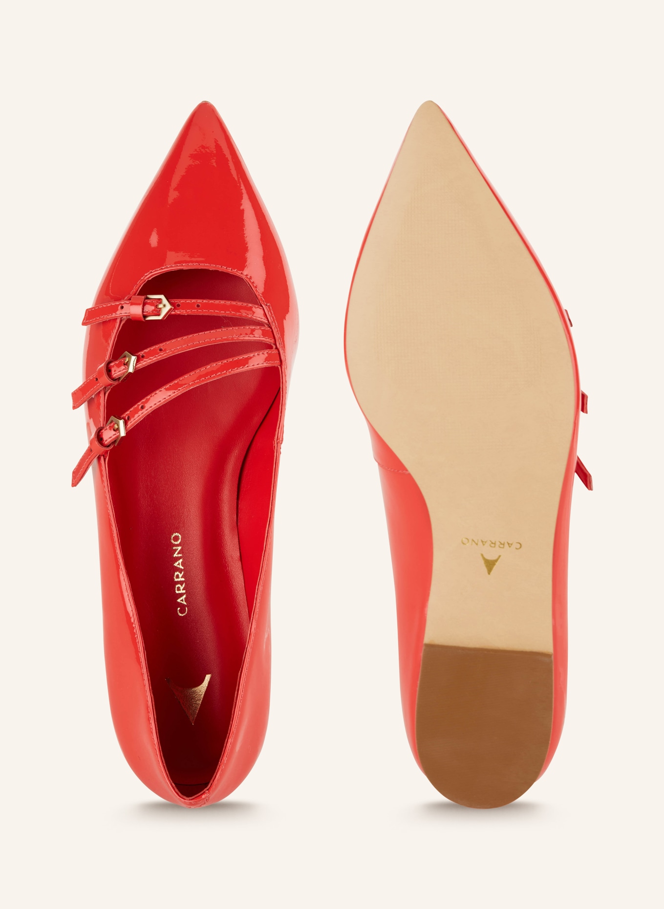 CARRANO Mary Jane ballet flats, Color: RED (Image 5)