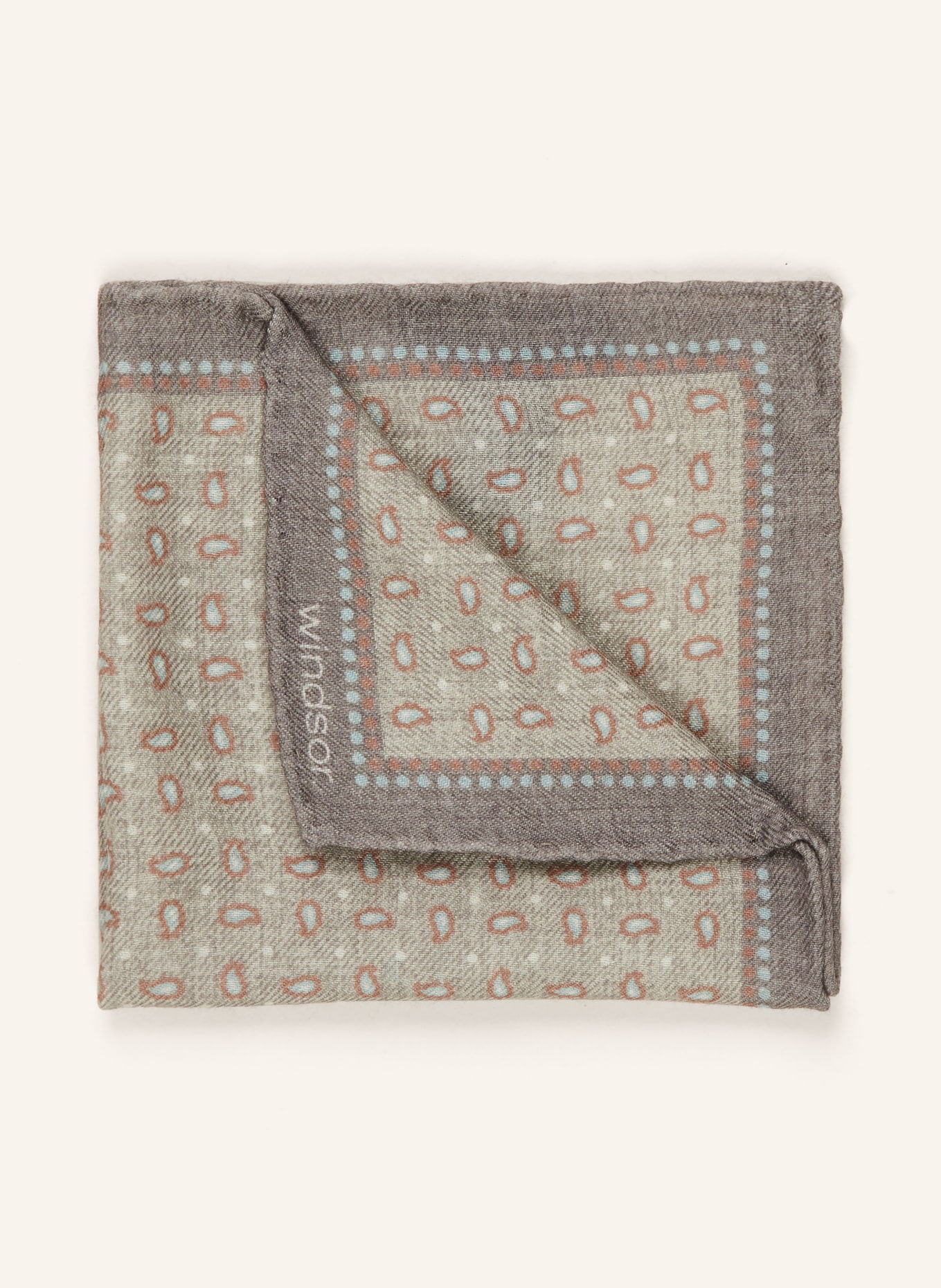 windsor. Pocket square: GRAY