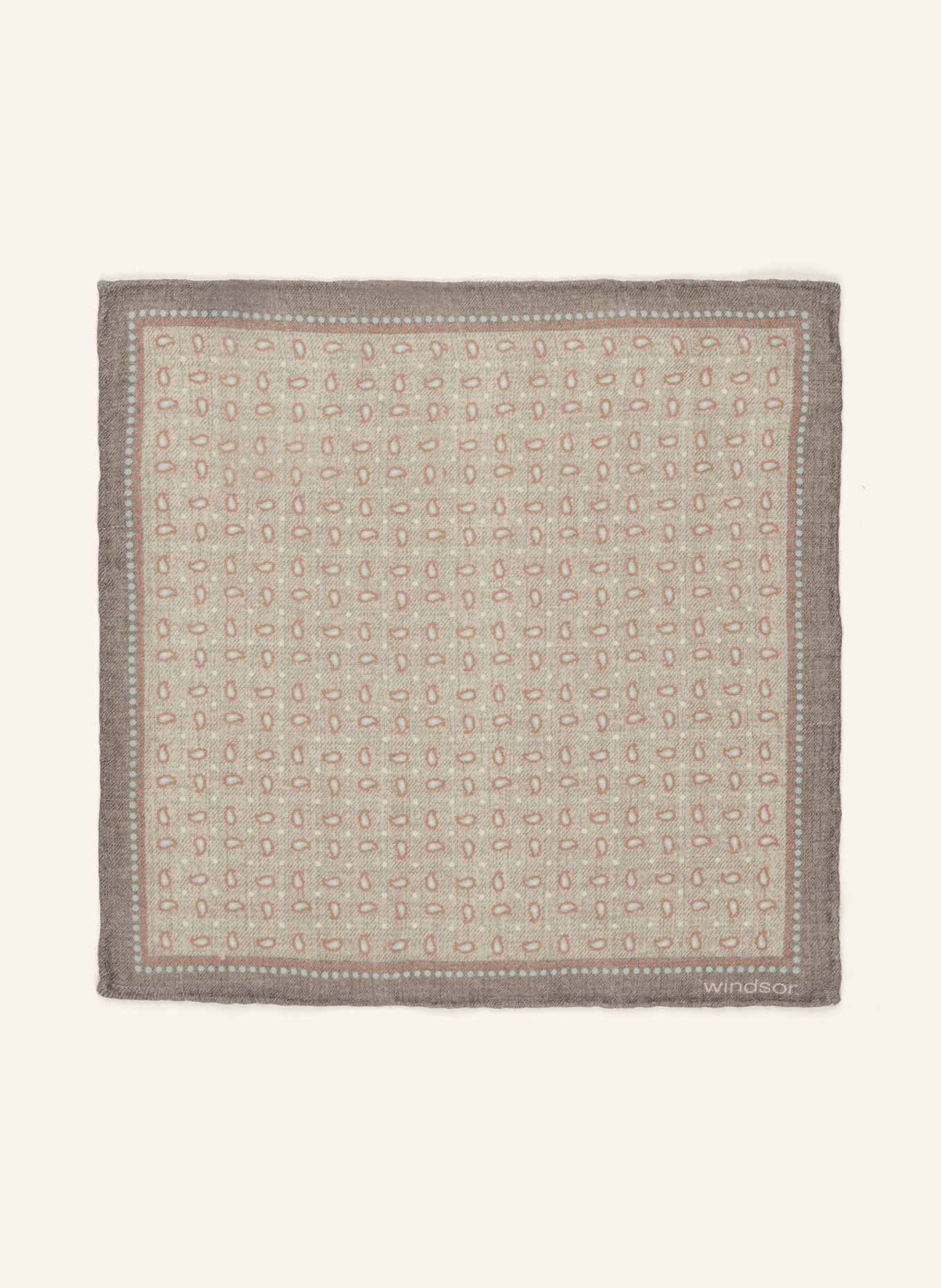 windsor. Pocket square: GRAY