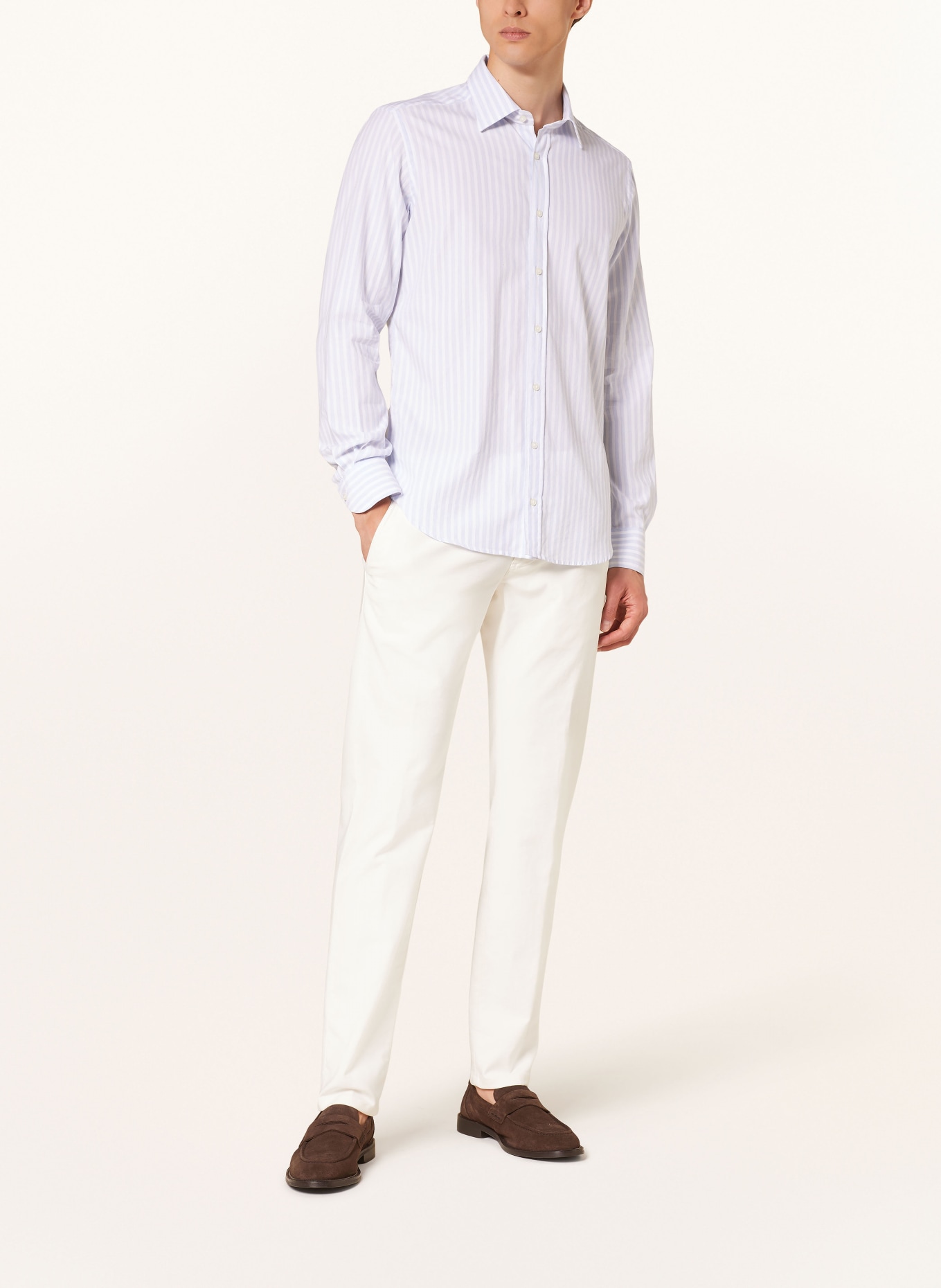 windsor. Hemd Extra Slim Fit: HELLBLAU/ WEISS