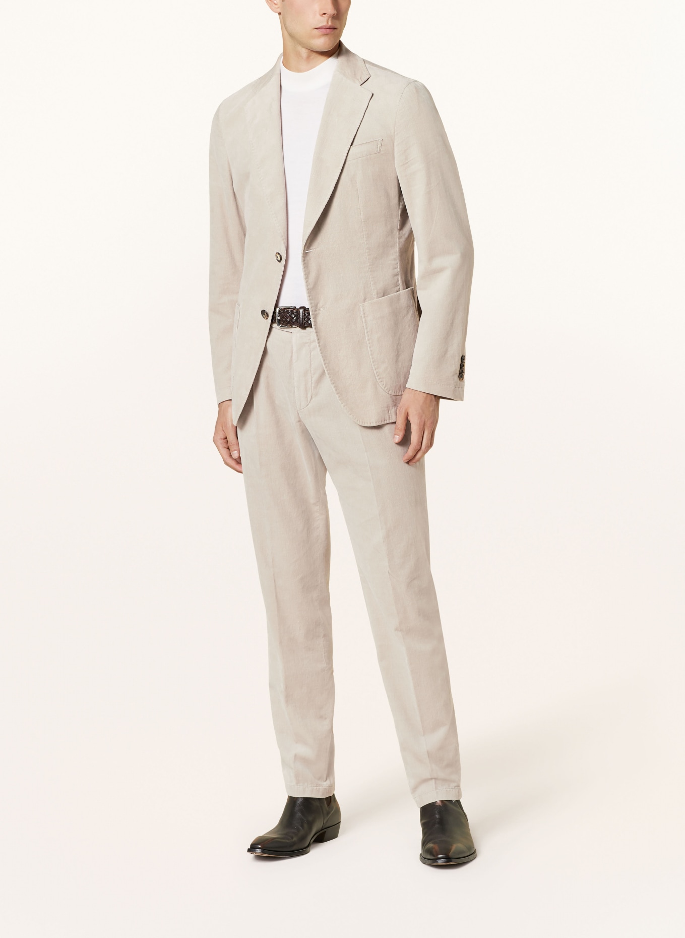 windsor. Suit trousers SILVI-W3 extra slim fit in corduroy, Color: 280 Open Beige                 280 (Image 2)