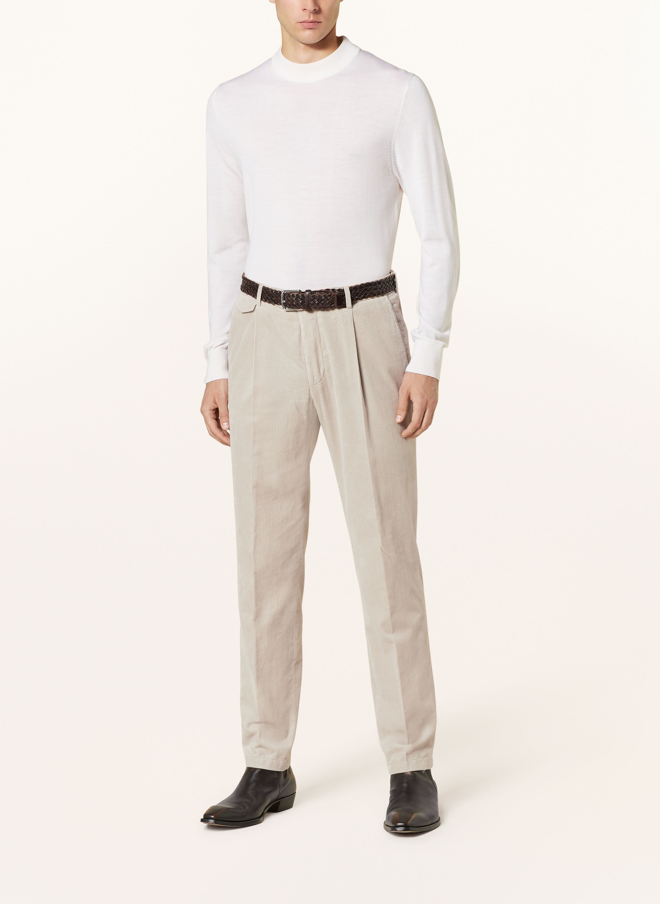 windsor. Suit trousers SILVI-W3 extra slim fit in corduroy, Color: 280 Open Beige                 280 (Image 3)