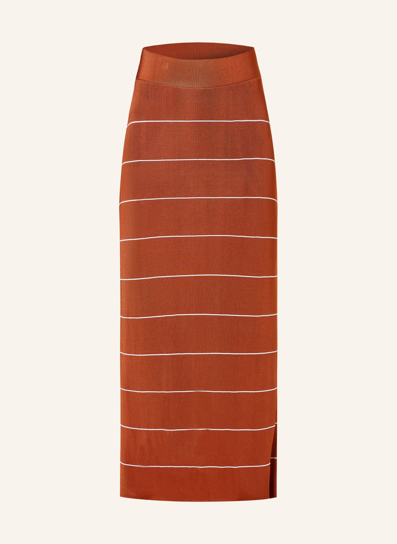 COS Úpletová sukně, Barva: TMAVĚ ORANŽOVÁ/ BÍLÁ (Obrázek 1)