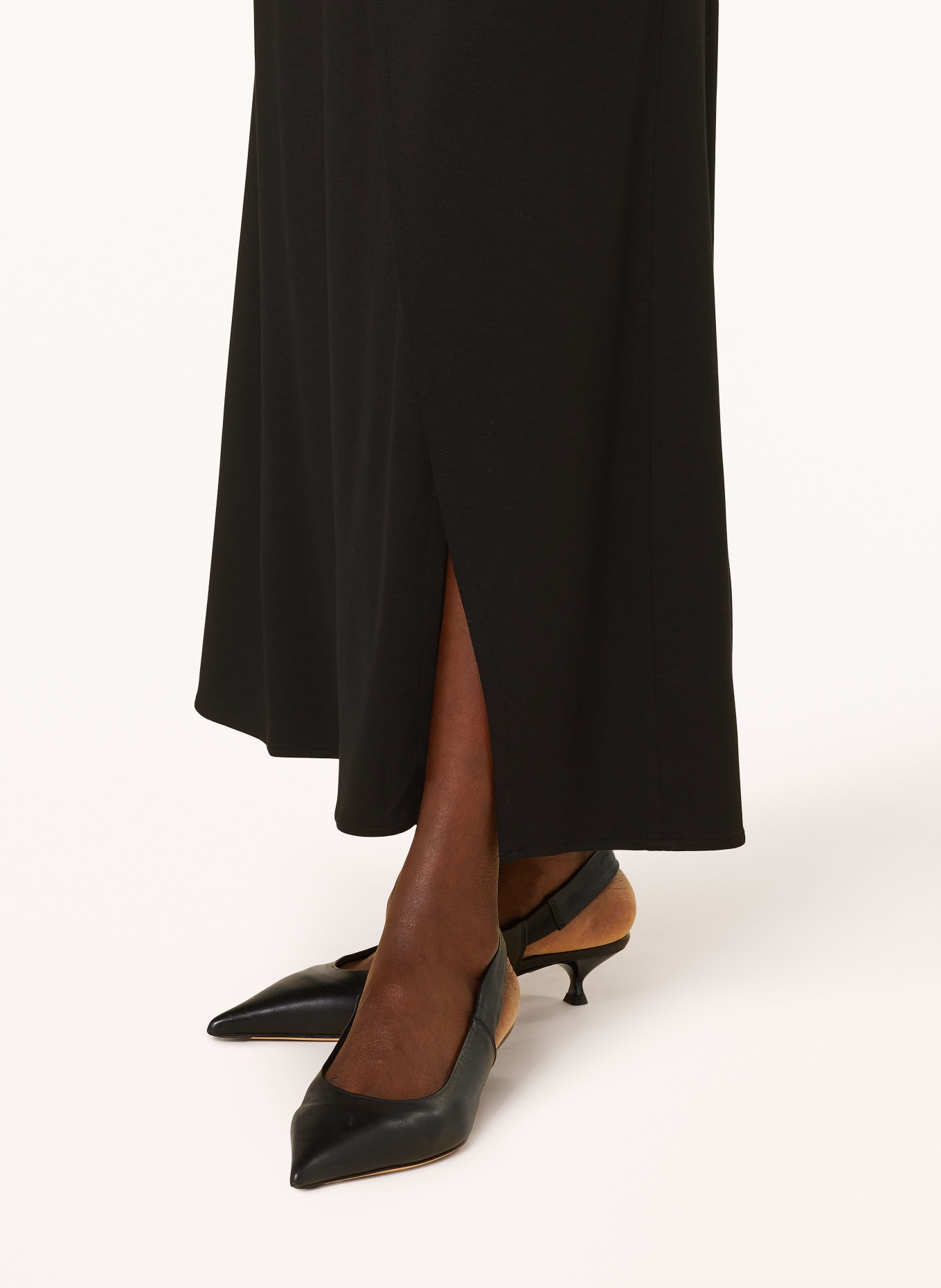 COS Jersey skirt in wrap look, Color: BLACK (Image 4)