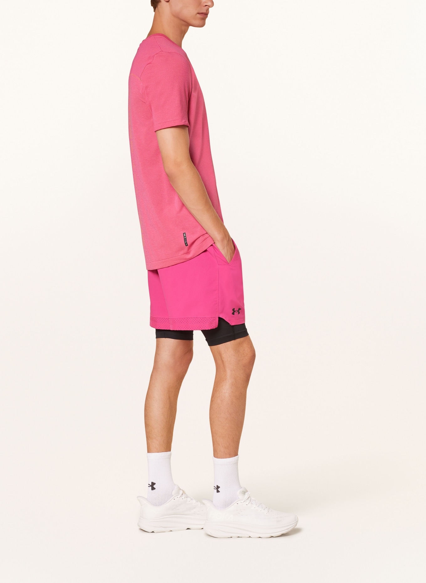 UNDER ARMOUR 2-in-1 training shorts UA VANISH, Color: PINK (Image 4)