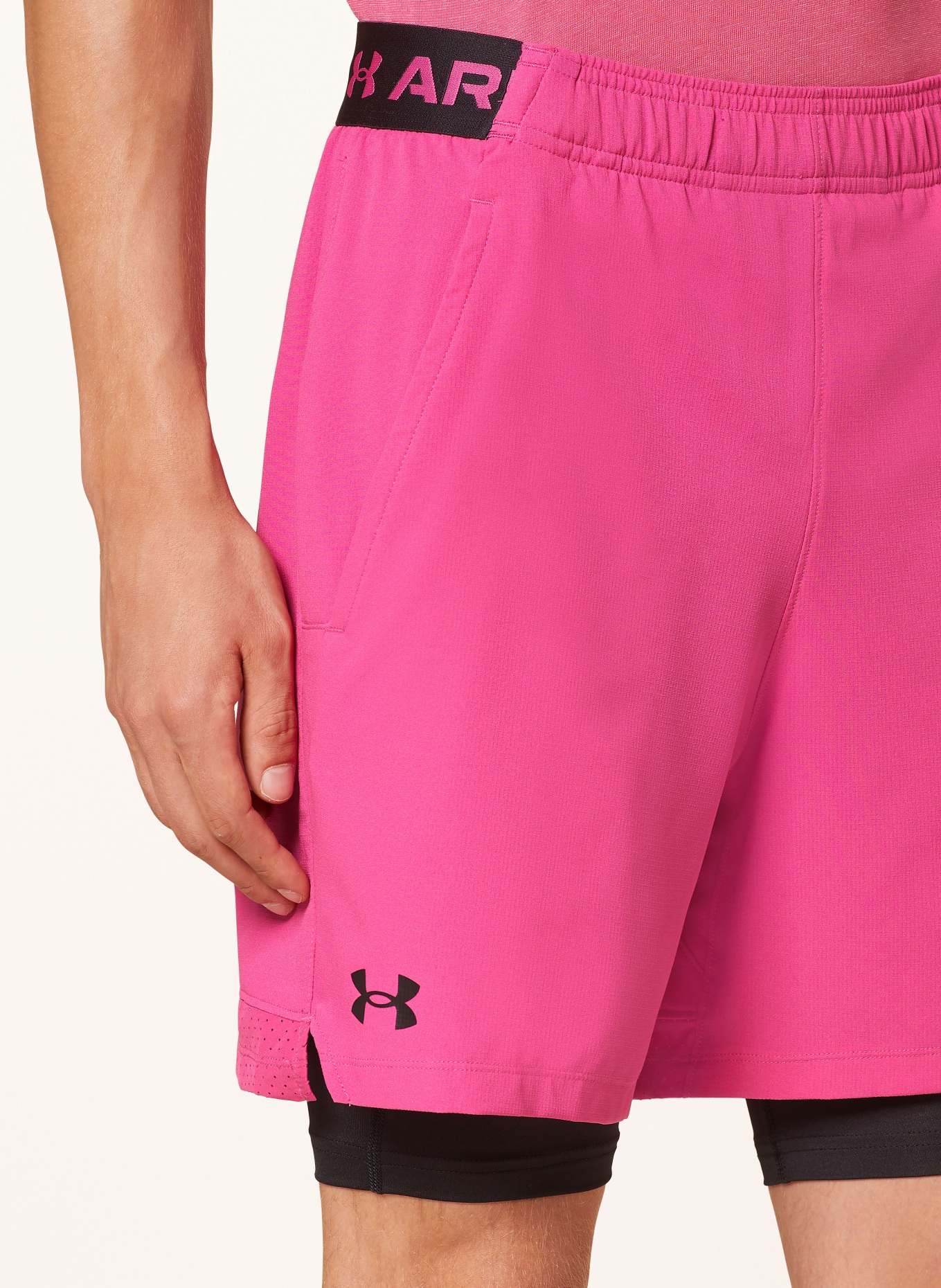 UNDER ARMOUR 2-in-1 training shorts UA VANISH, Color: PINK (Image 5)