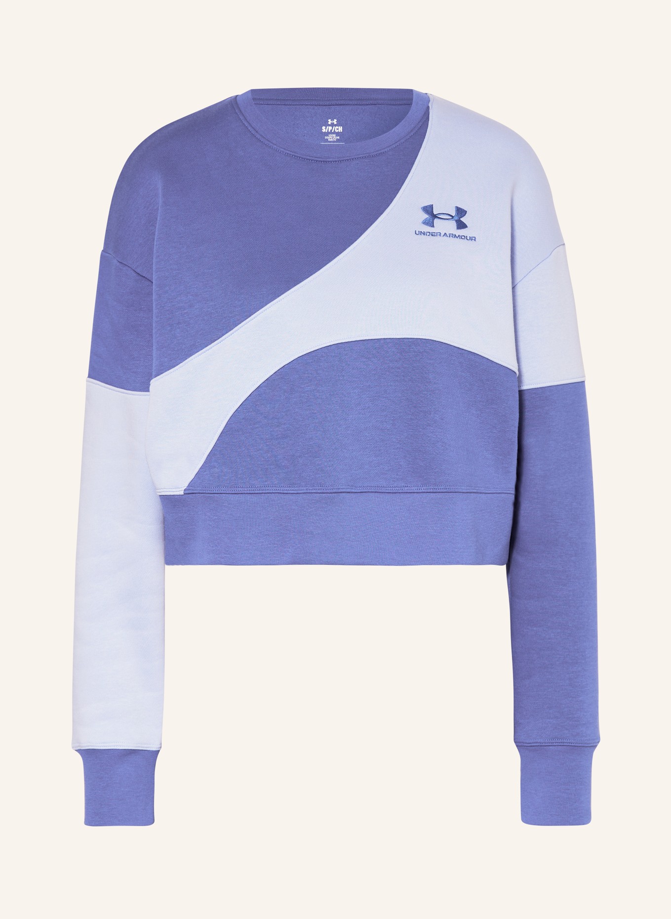 UNDER ARMOUR Cropped sweatshirt, Color: PURPLE/ LIGHT PURPLE (Image 1)