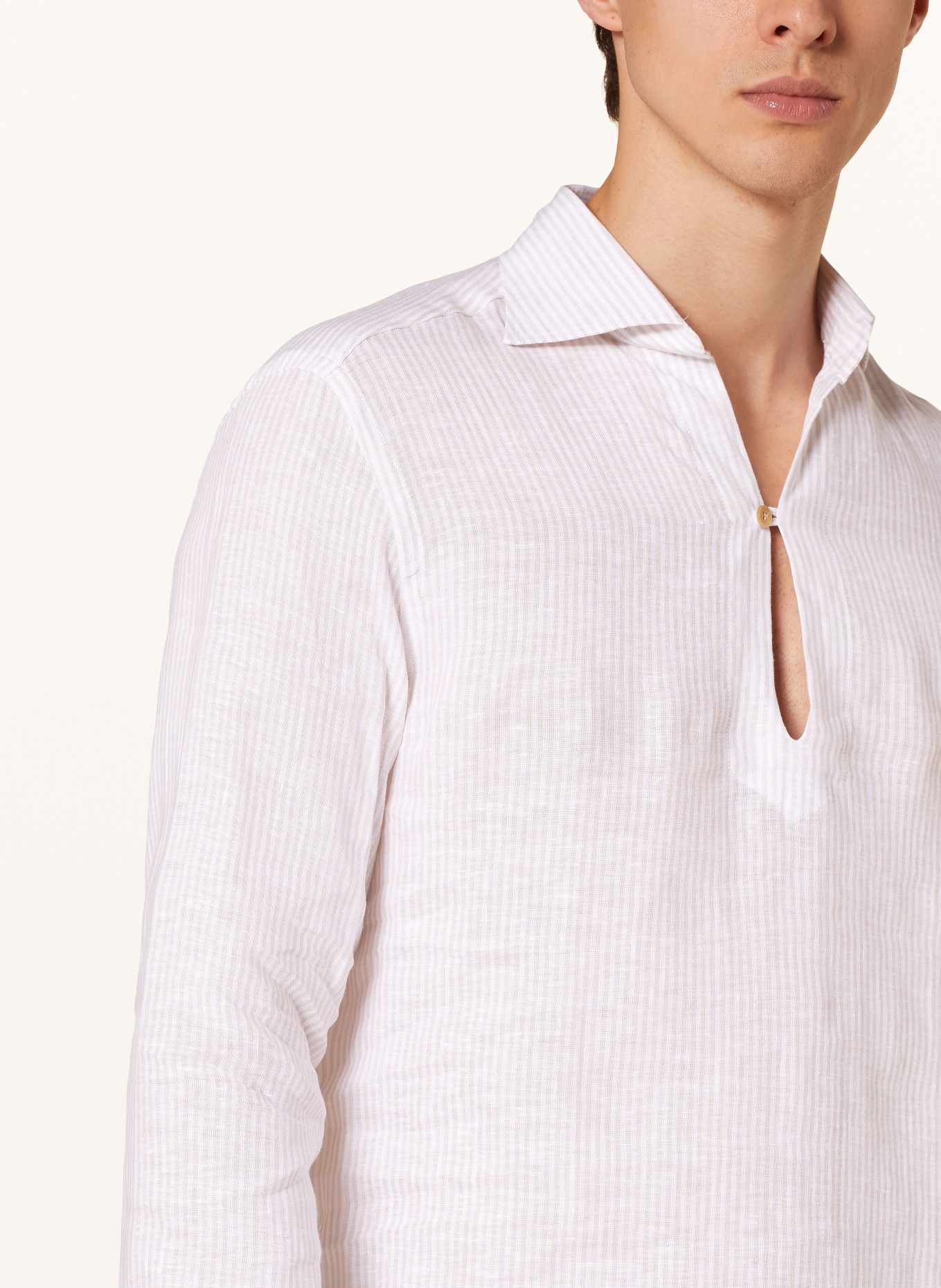 RIPA RIPA Linen shirt CAPRI regular fit, Color: WHITE/ BEIGE (Image 4)