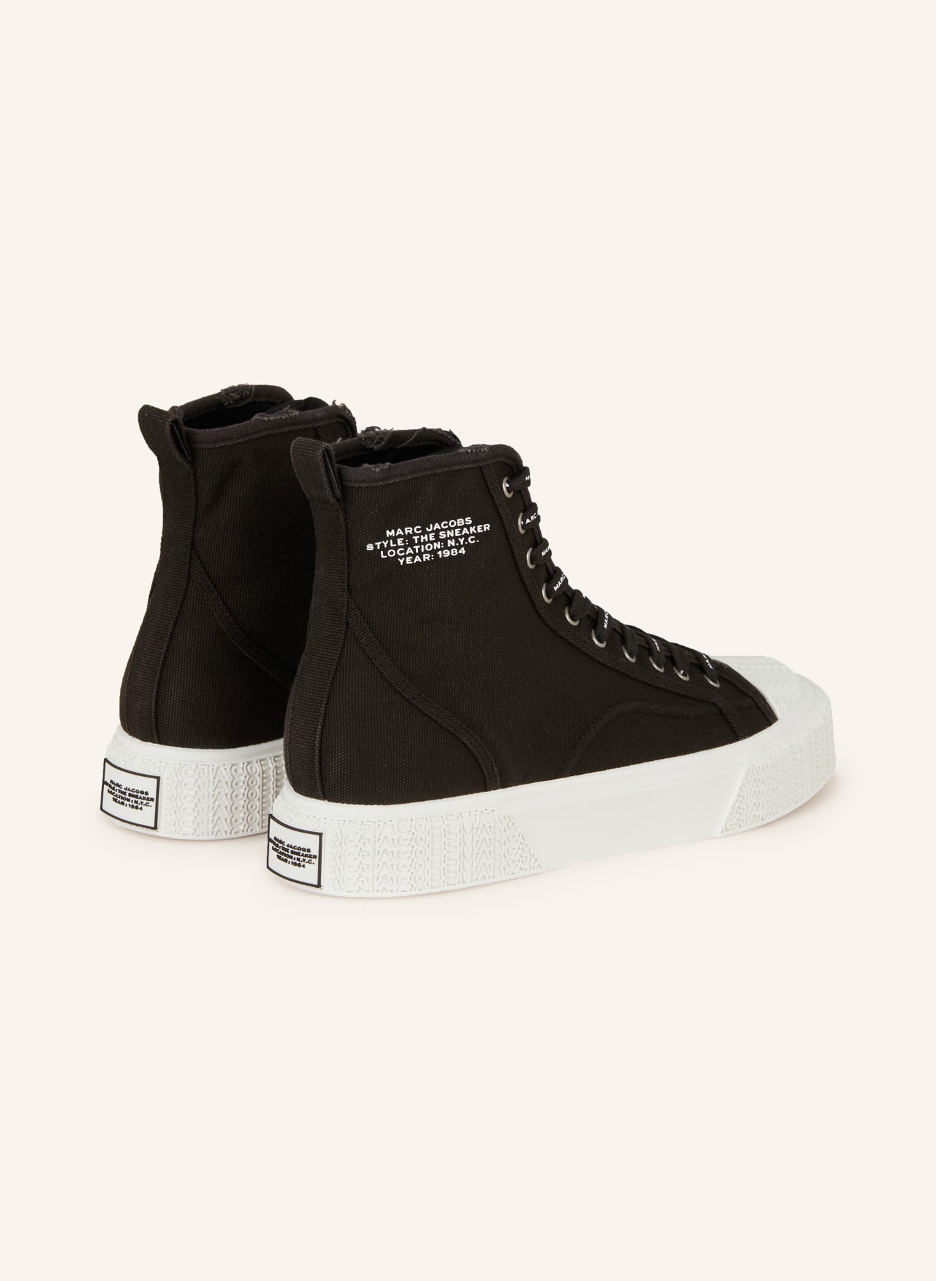 MARC JACOBS High-top sneakers THE HIGH TOP SNEAKER, Color: BLACK/ WHITE (Image 2)
